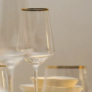  Meringue Kristal Beyaz Şarap Kadehi 350 cc