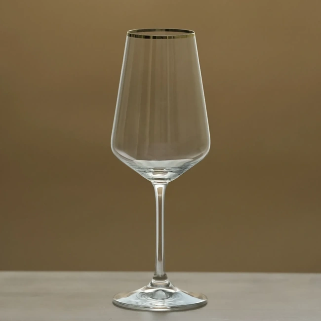  Meringue Kristal Beyaz Şarap Kadehi 350 cc