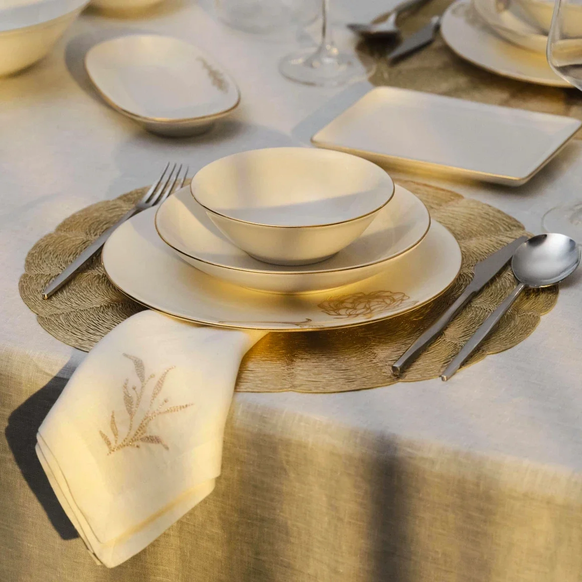 Petite 2'li %100 Keten Beyaz Peçete 40x40 cm