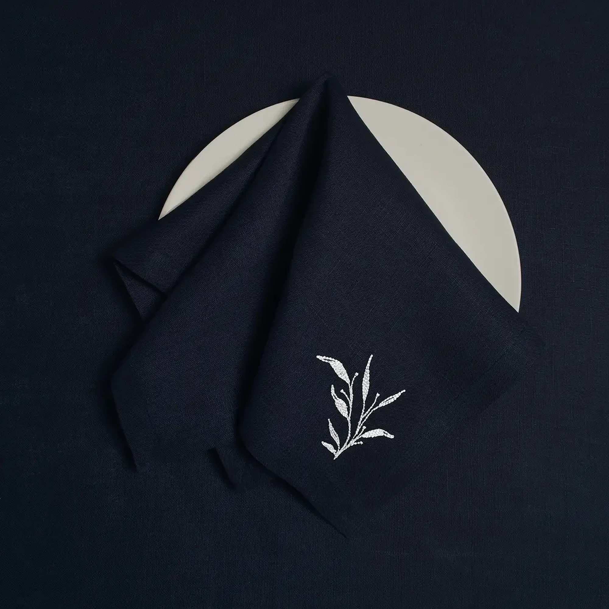 Petite 2'li %100 Keten Lacivert Peçete 40x40 cm