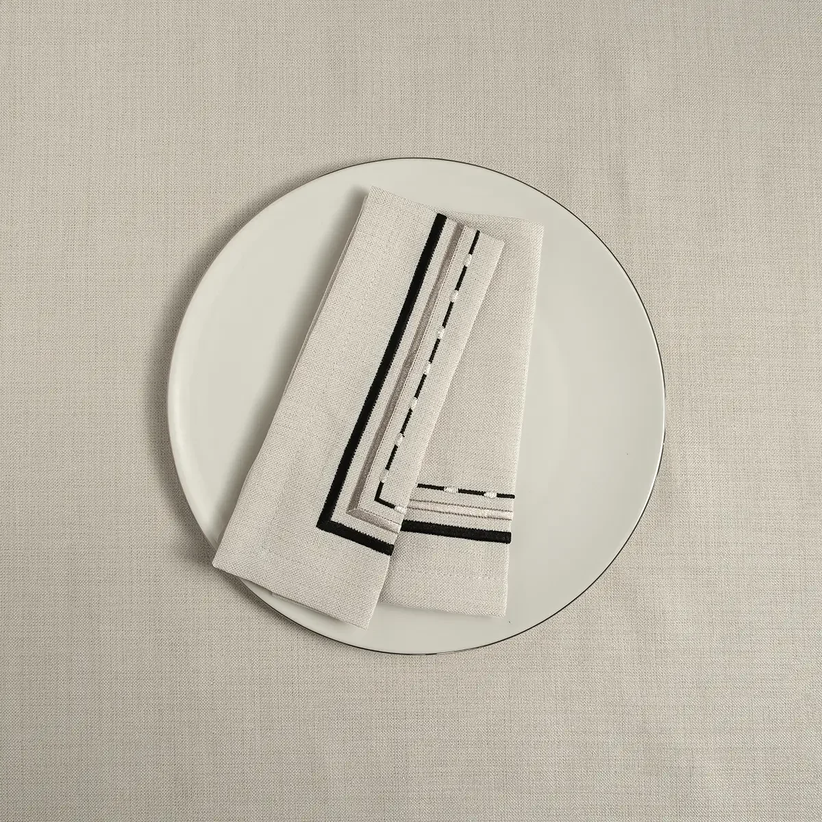  Sahara 2'li Peçete Bej Mavi 40x40 cm