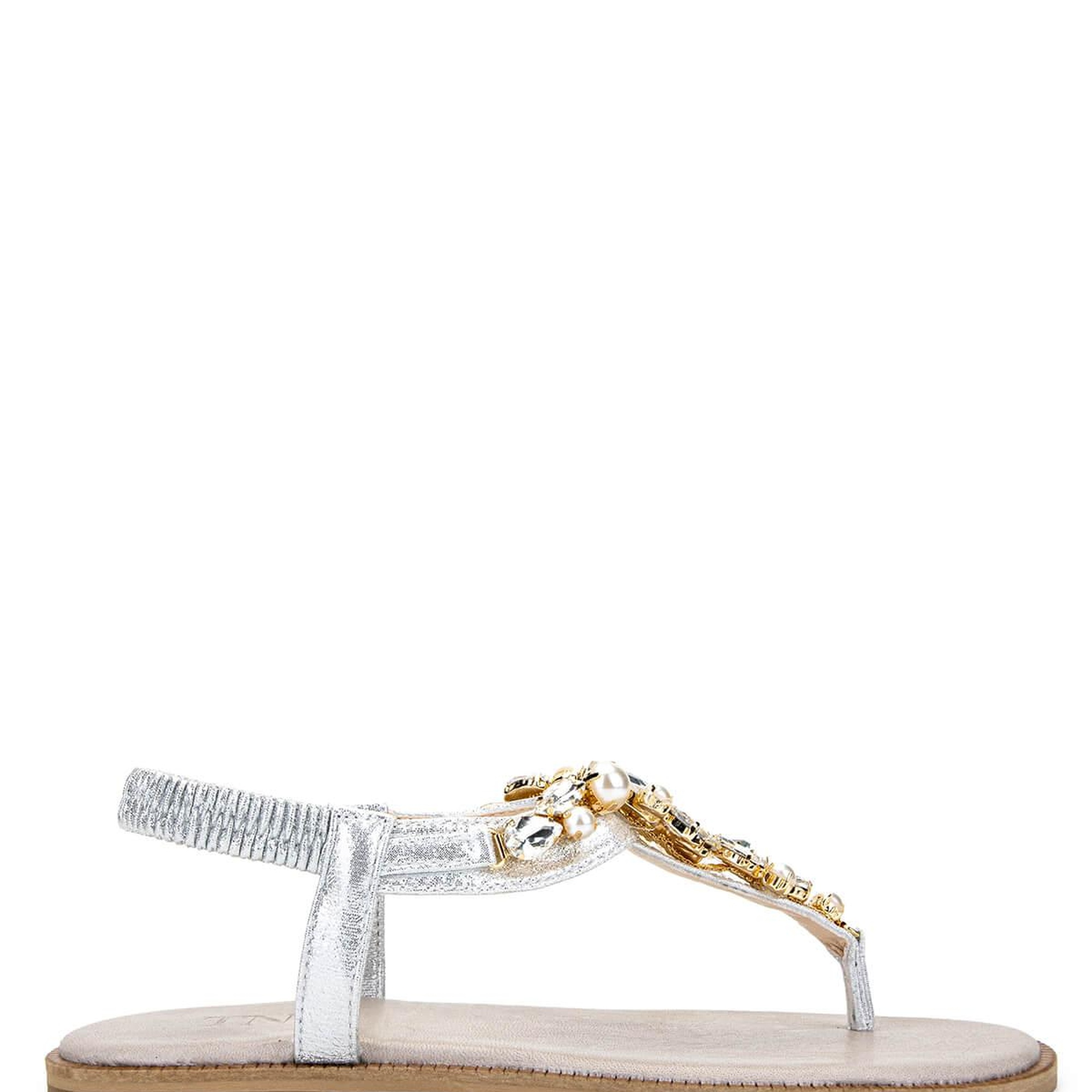 Tamer Tanca Kadın Suni Deri  Gri Parmak Arası Sandalet