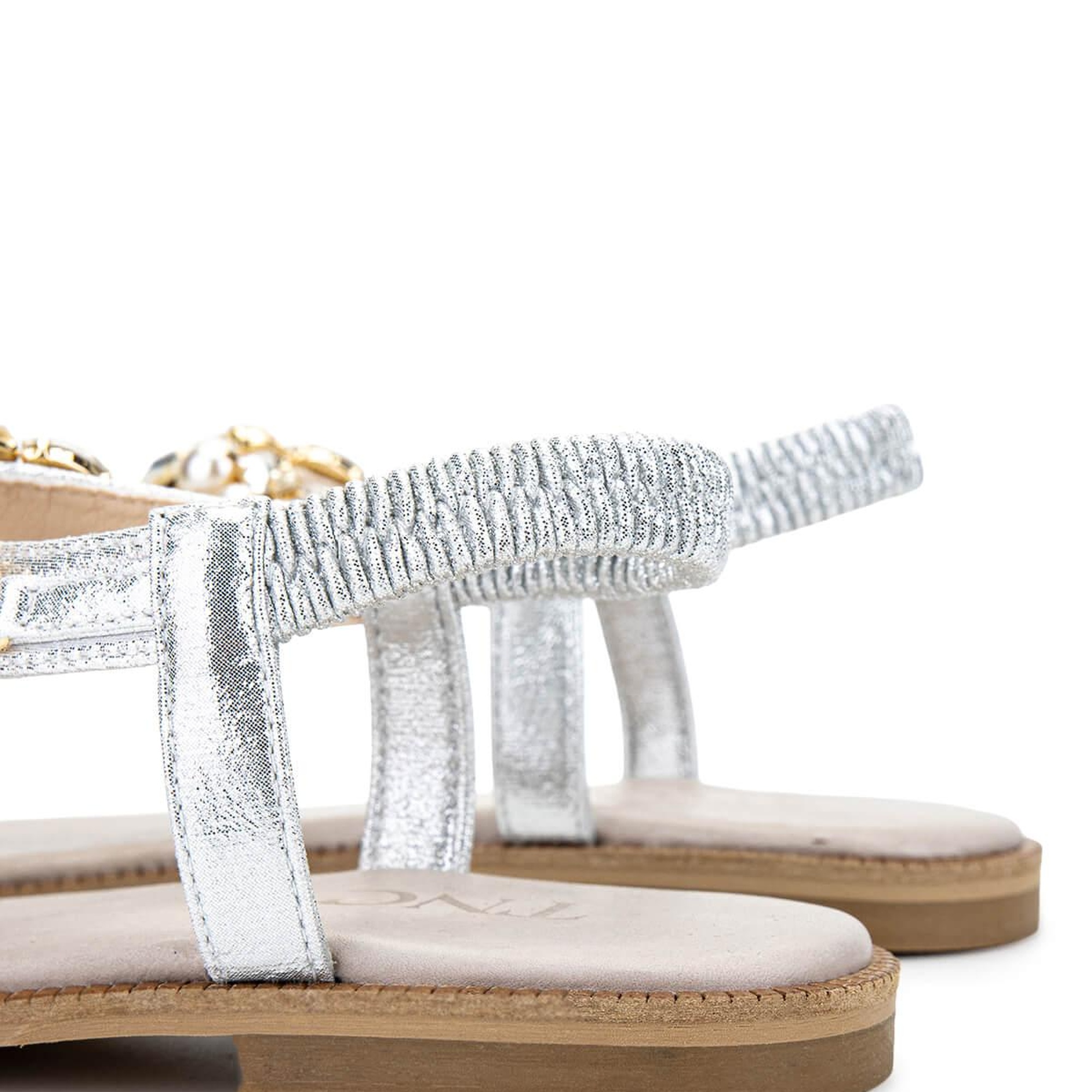 Tamer Tanca Kadın Suni Deri  Gri Parmak Arası Sandalet