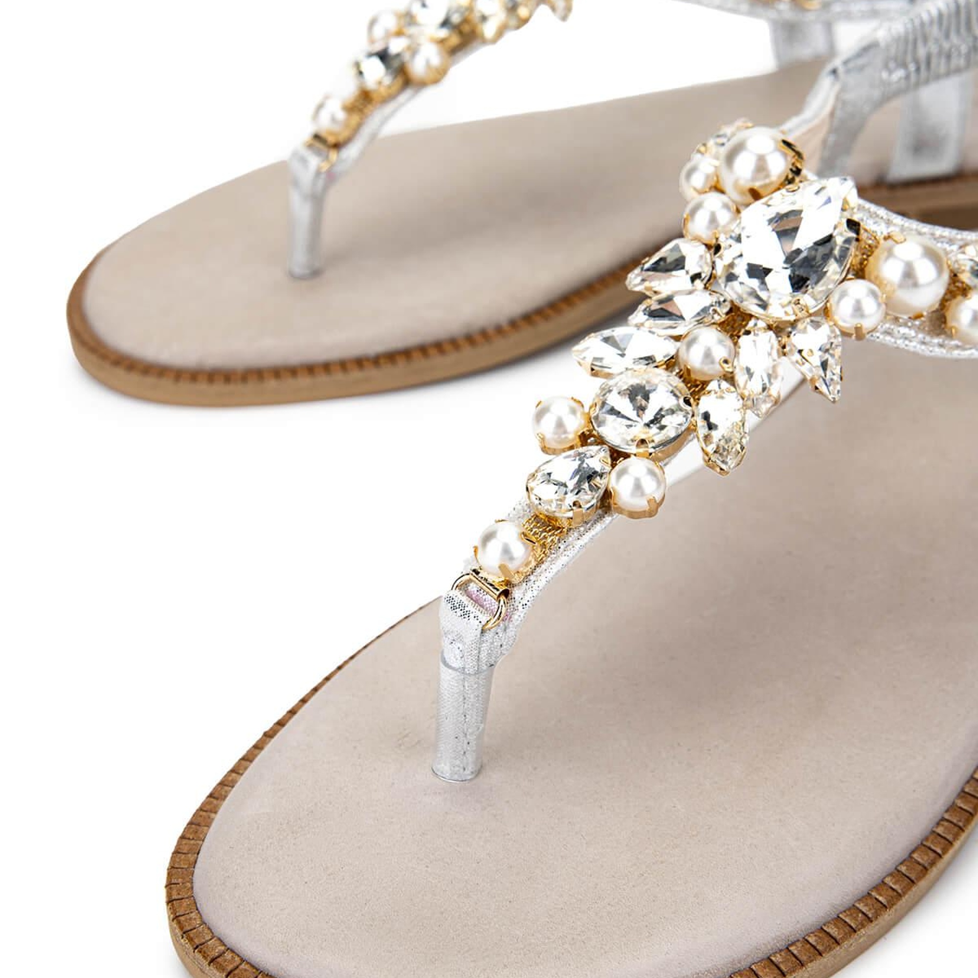 Tamer Tanca Kadın Suni Deri  Gri Parmak Arası Sandalet