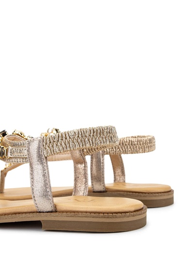  Tamer Tanca Kadın Suni Deri Sarı Parmak Arası Sandalet