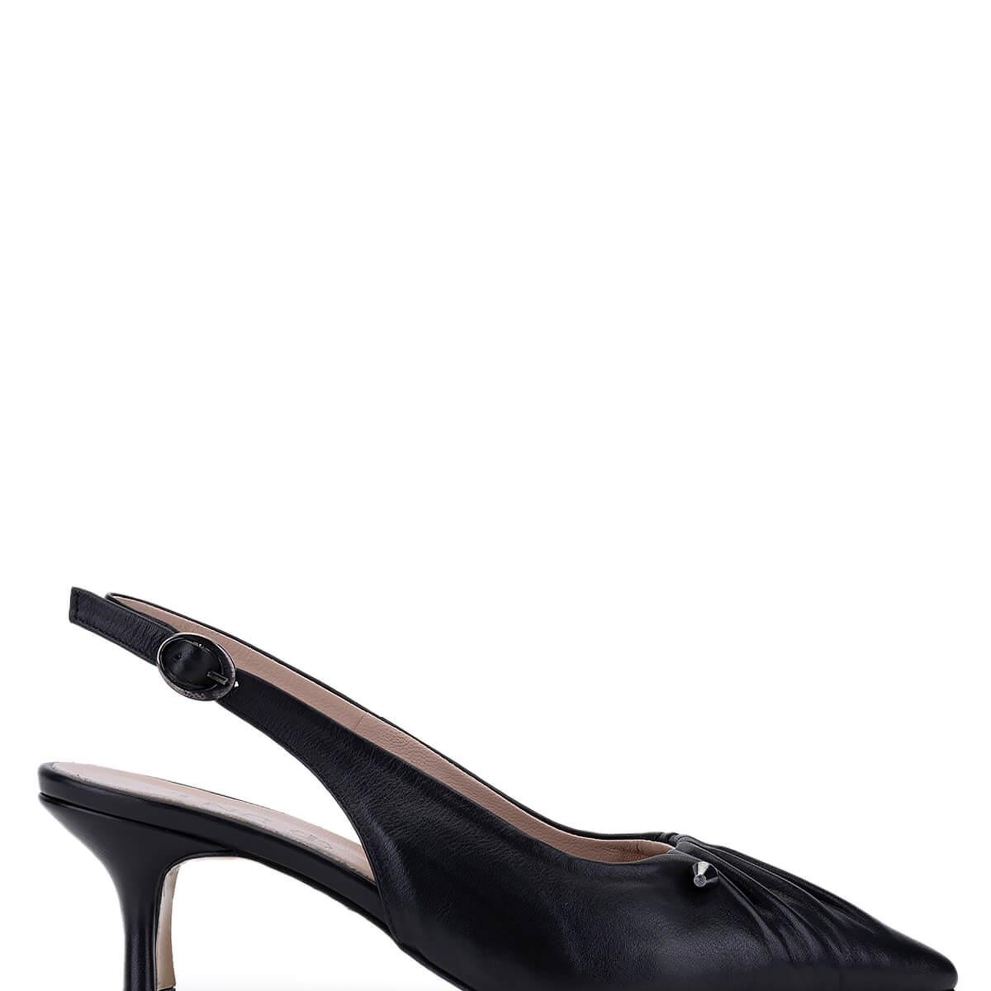 Tamer Tanca Kadın Hakiki Deri Siyah Deri Topuklu Ayakkabı