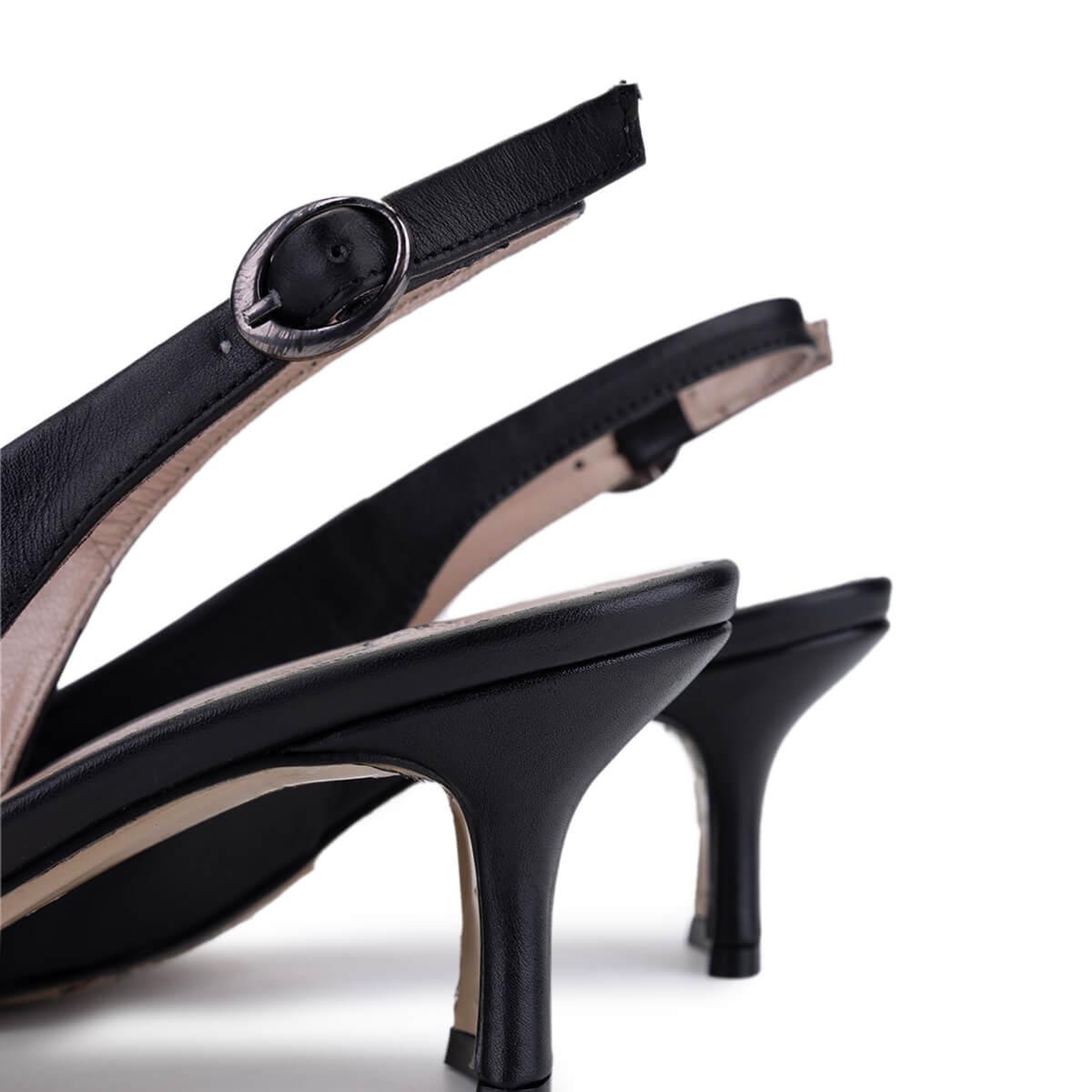 Tamer Tanca Kadın Hakiki Deri Siyah Deri Topuklu Ayakkabı