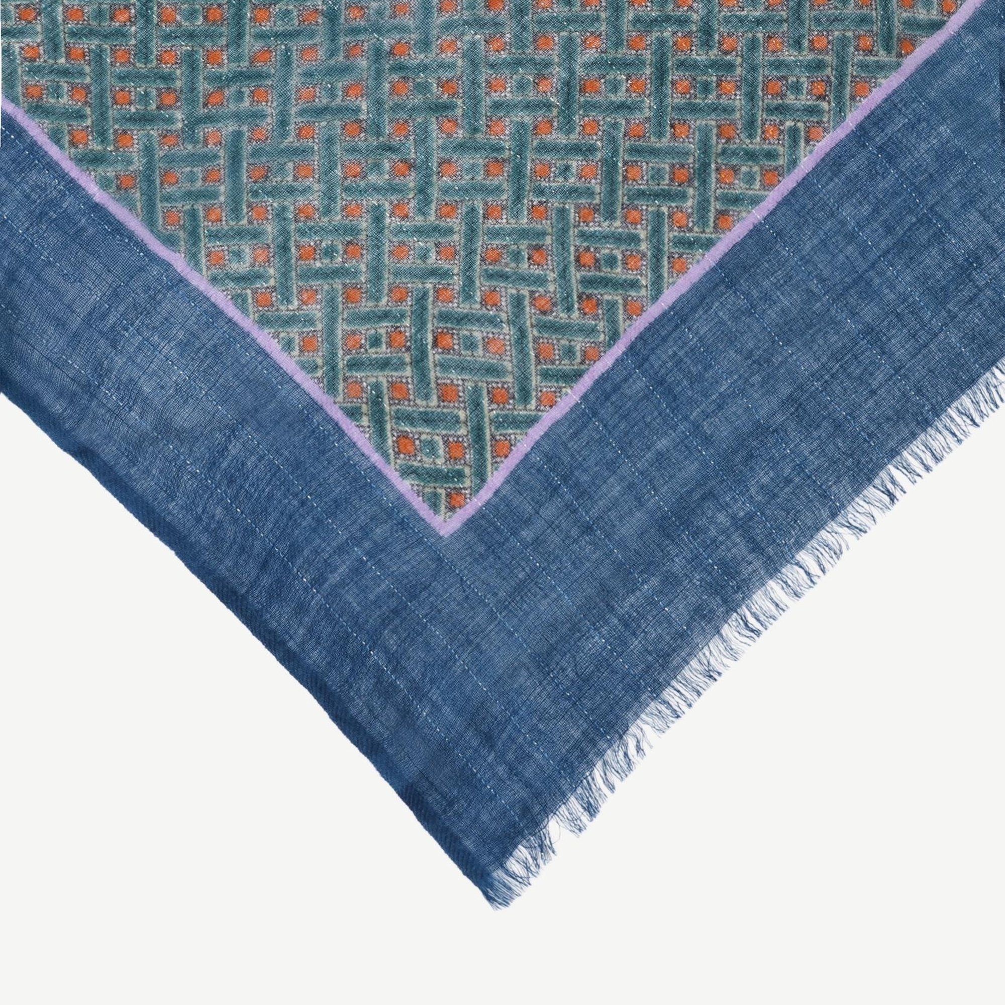 YARGICI Geometrik Desenli Yün Şal