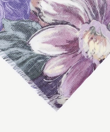  YARGICI Çiçek Desenli Yün Şal