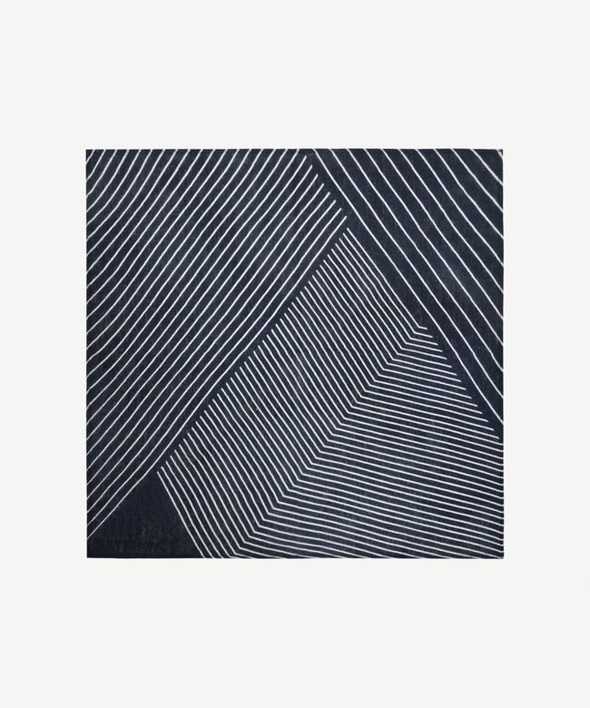  YARGICI Keten Karışımlı Çizgili Fular