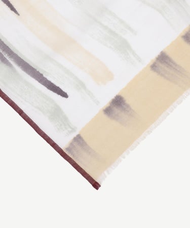  YARGICI El Boyaması Ve Kaşmir Karışımlı Yün Şal