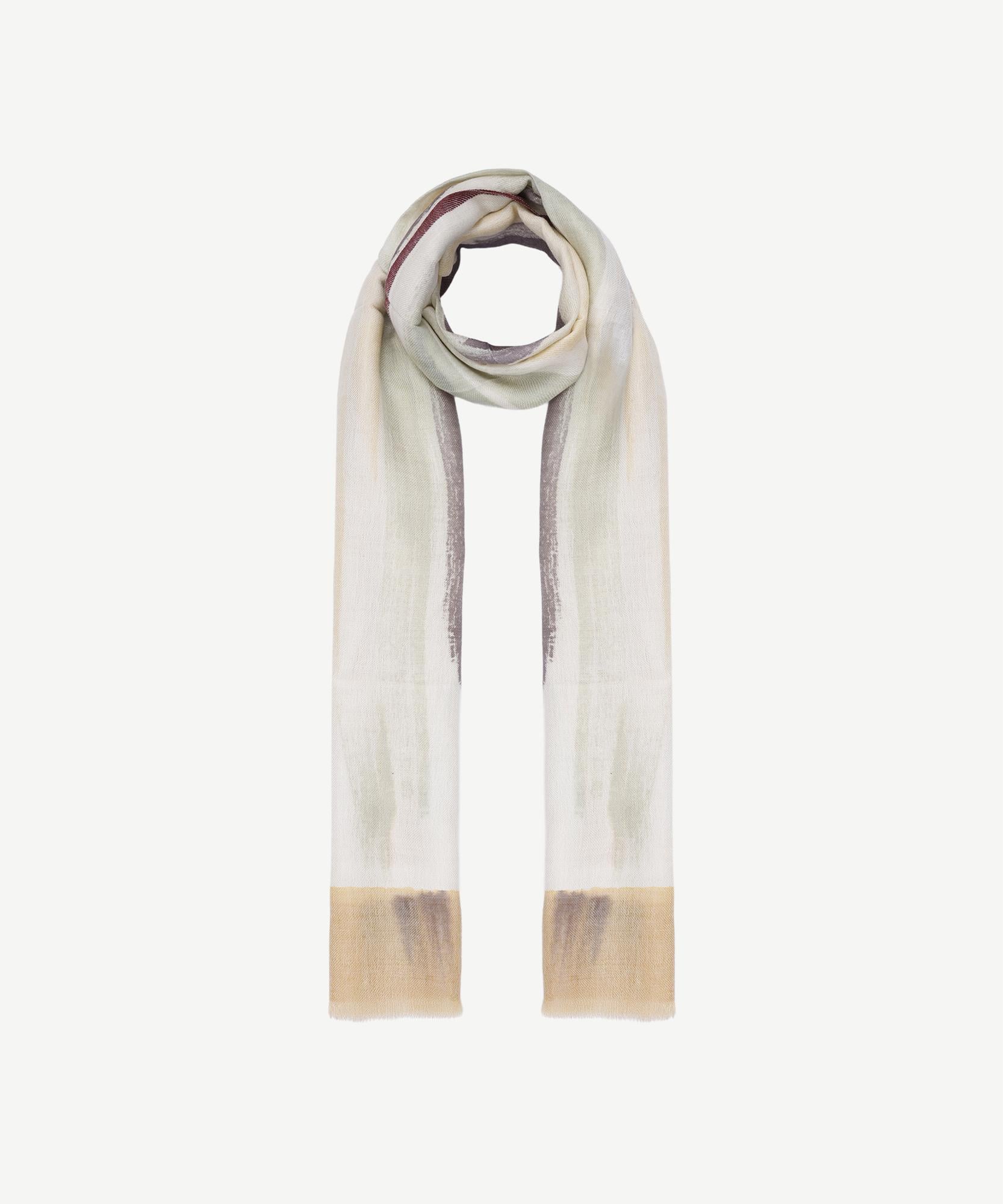  YARGICI El Boyaması Ve Kaşmir Karışımlı Yün Şal