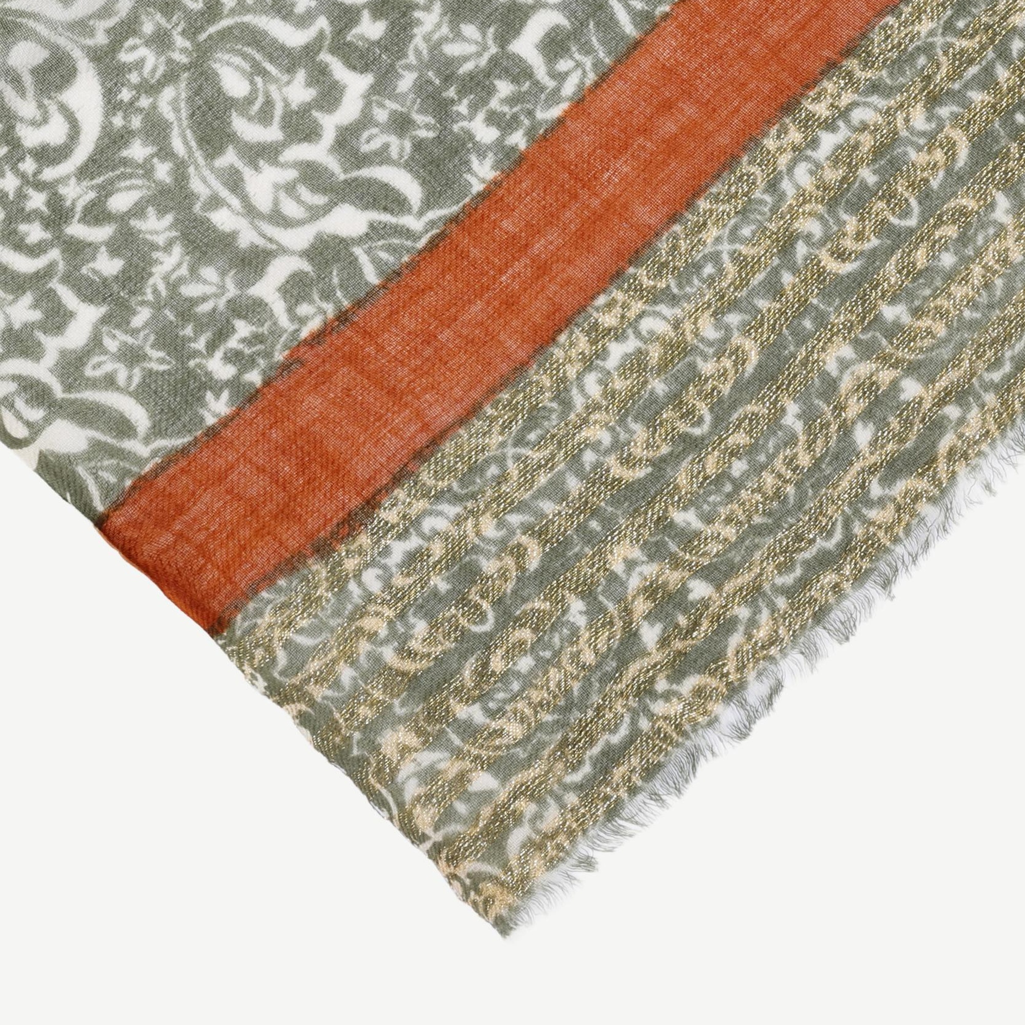 YARGICI Karışık Desenli Yün Şal