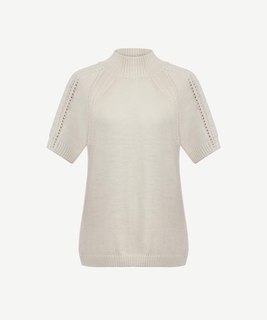  YARGICI Regular Dik Yaka Kısa Kol Kazak