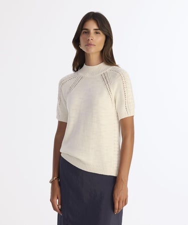  YARGICI Regular Dik Yaka Kısa Kol Kazak