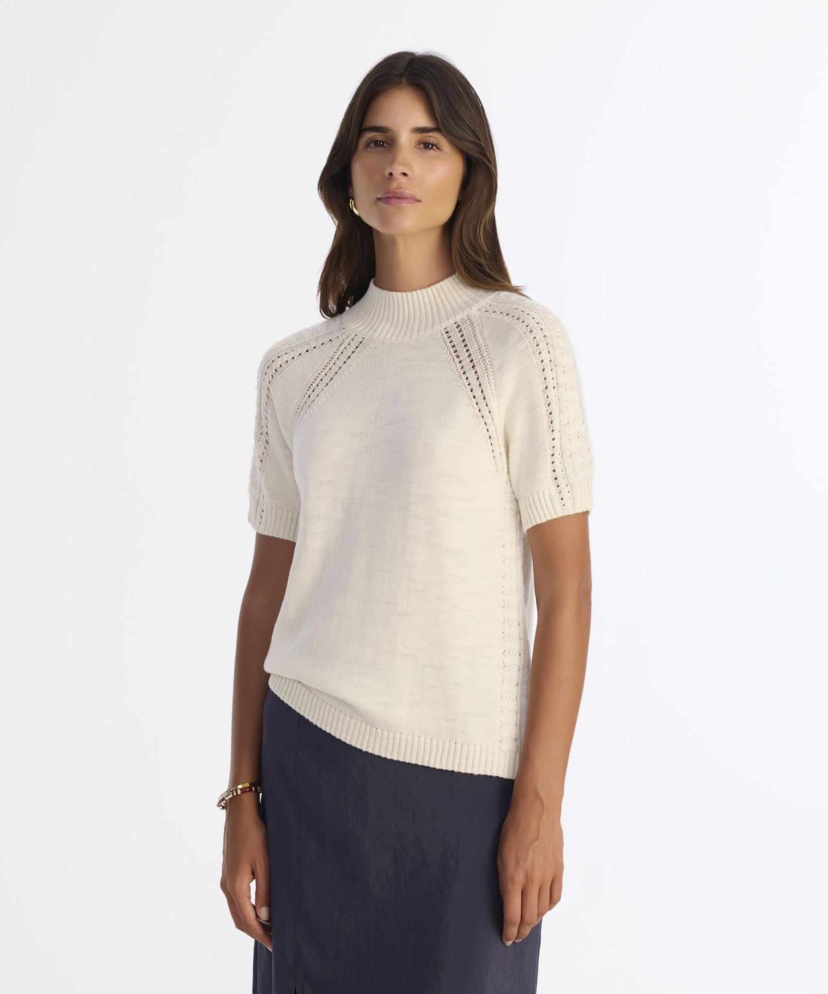  YARGICI Regular Dik Yaka Kısa Kol Kazak