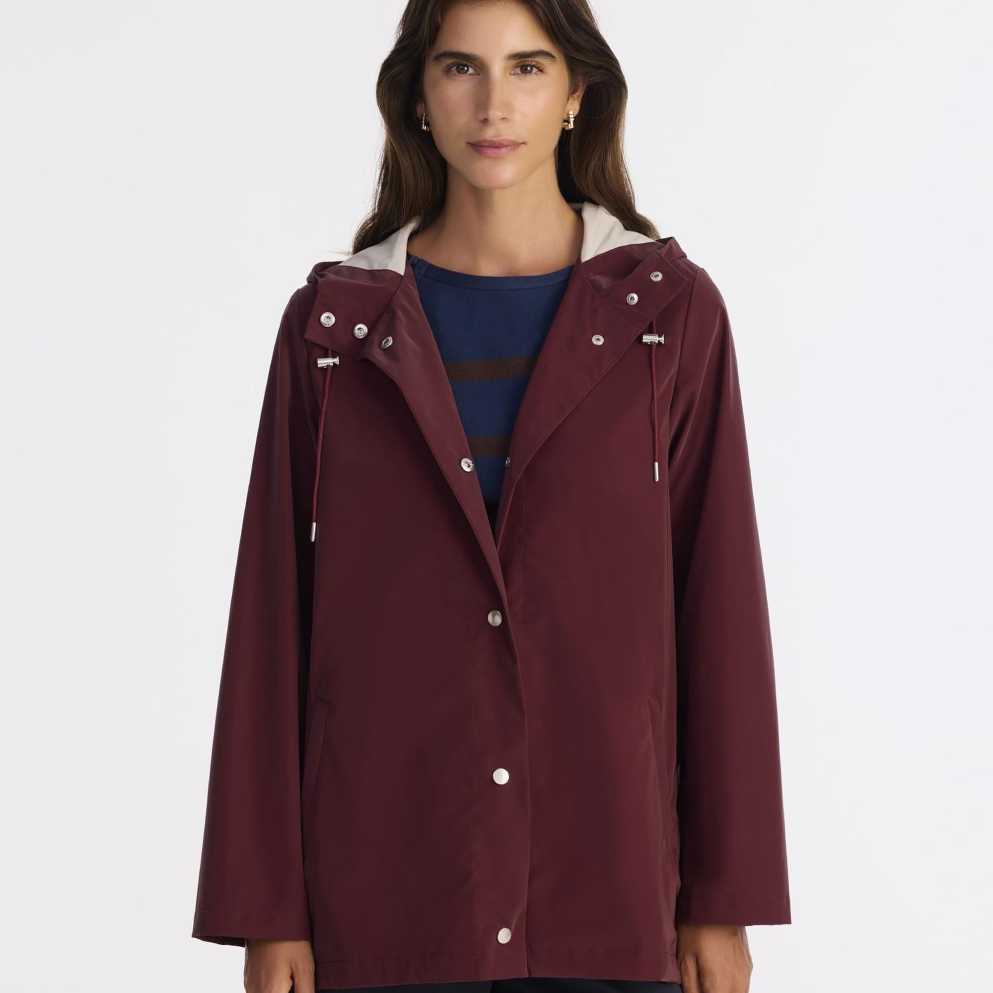 YARGICI Loose Kapüşonlu Yaka Uzun Kol Yağmurluk