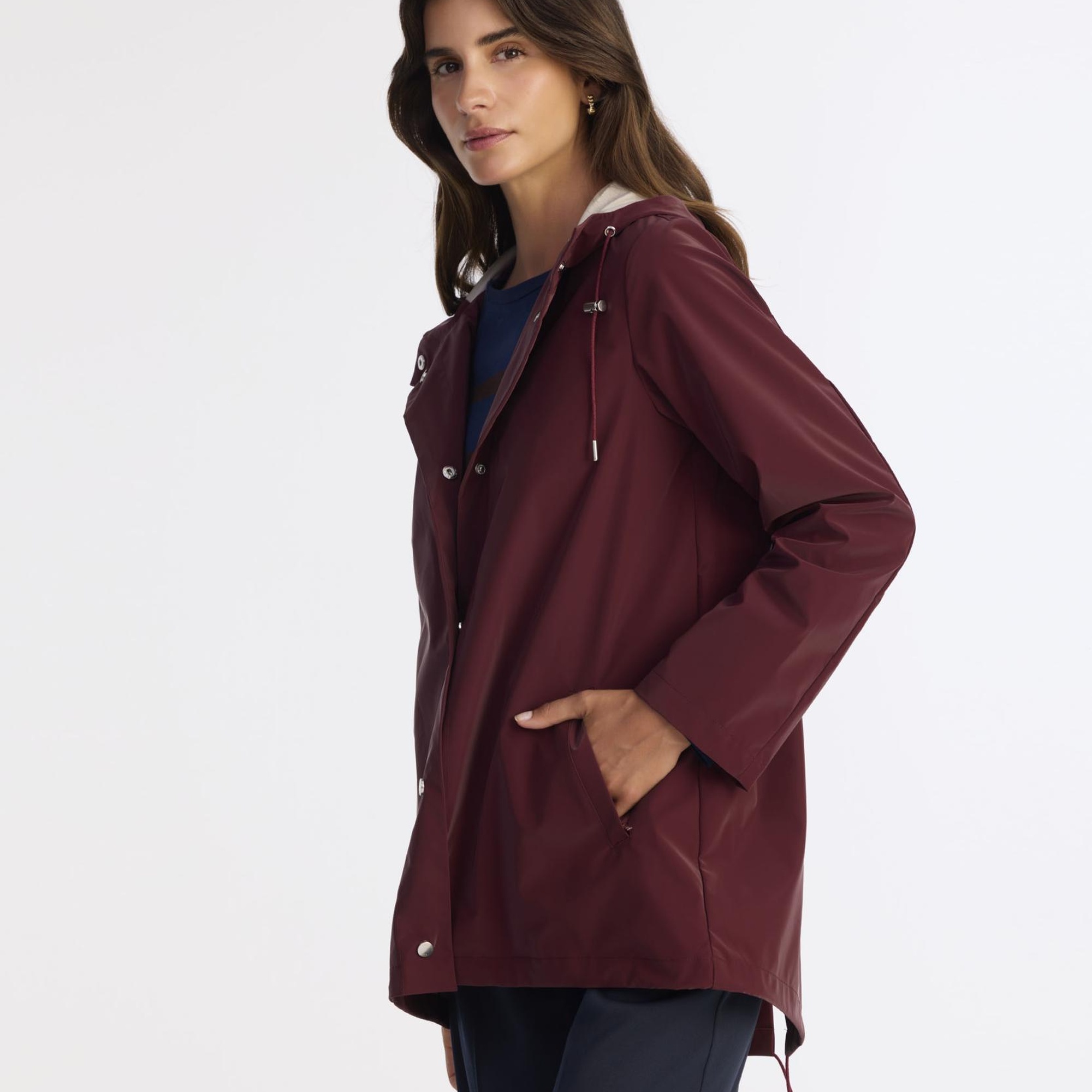 YARGICI Loose Kapüşonlu Yaka Uzun Kol Yağmurluk