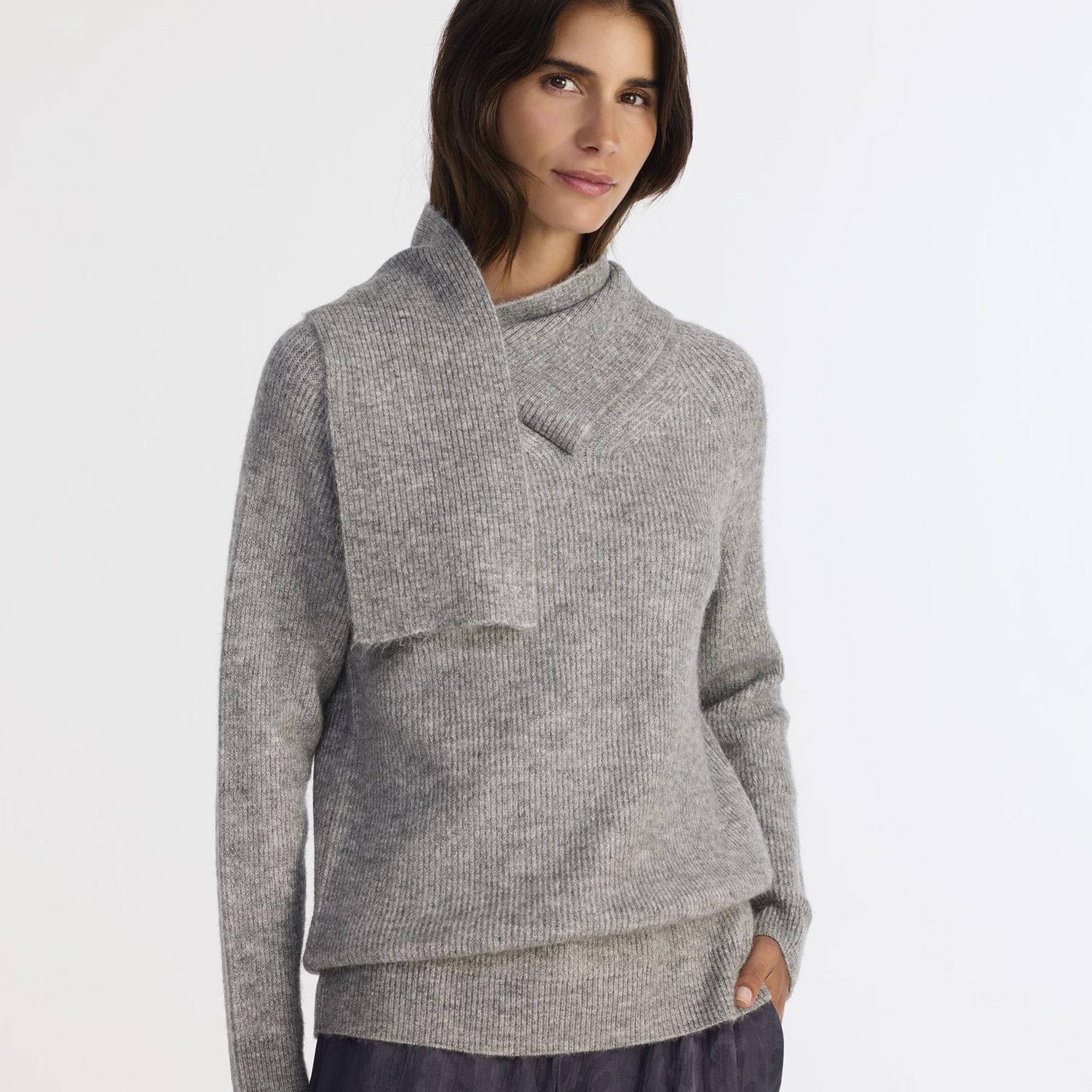 YARGICI Regular Şal Yaka Uzun Kol Kazak