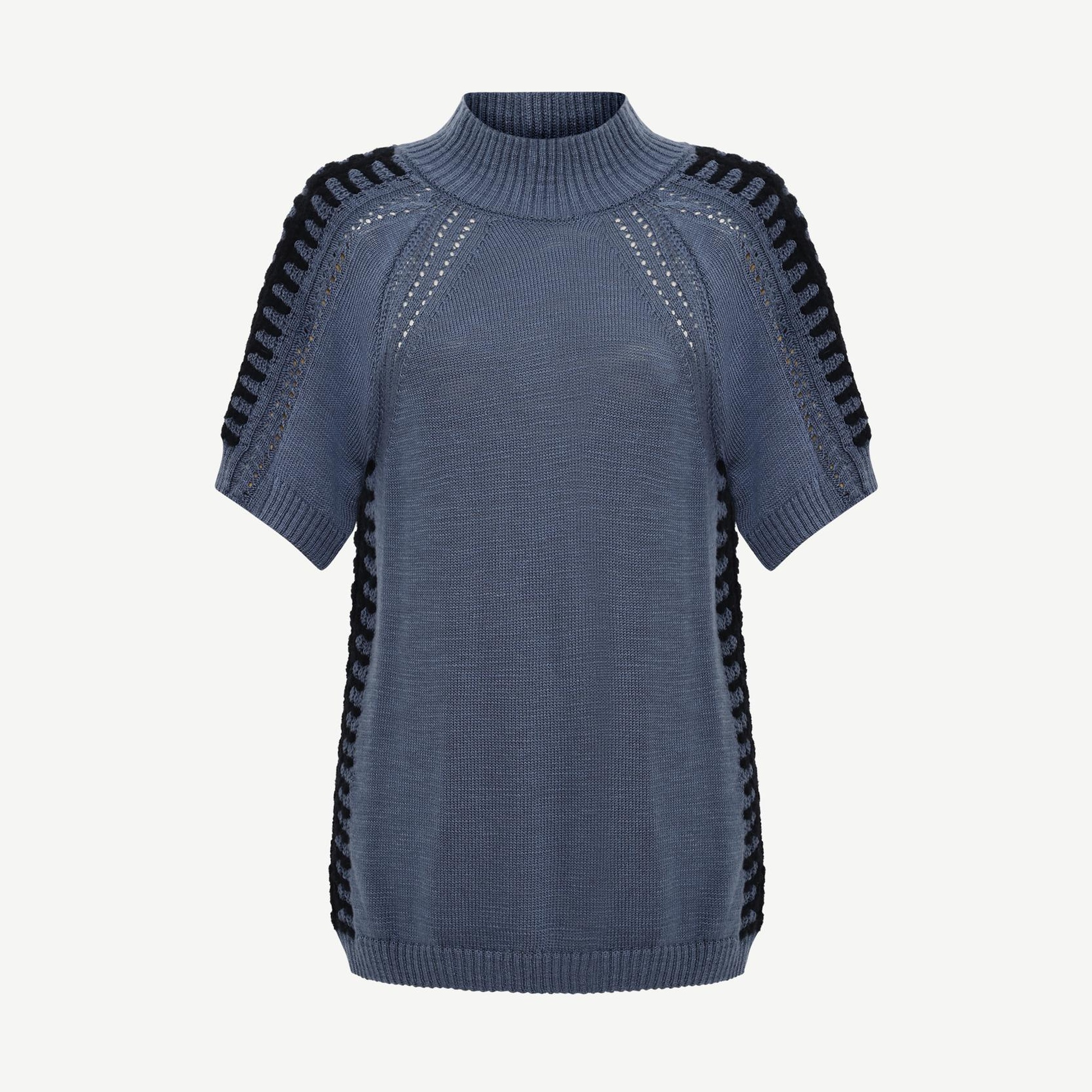 YARGICI Regular Dik Yaka Kısa Kol Kazak