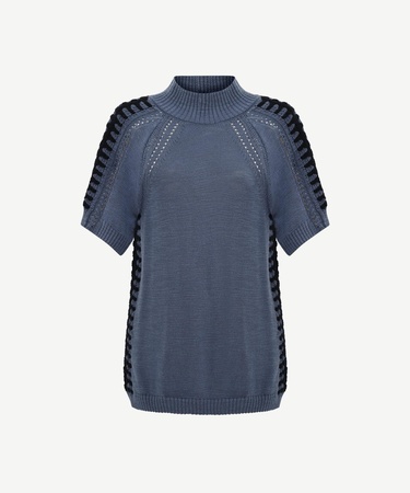  YARGICI Regular Dik Yaka Kısa Kol Kazak