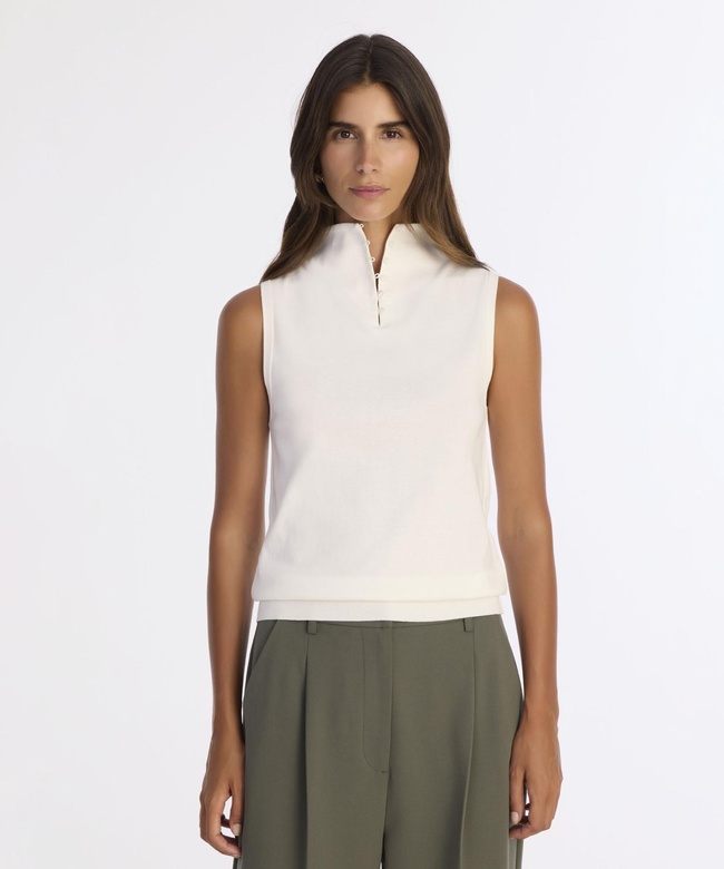  YARGICI Regular Yarım Balıkçı Yaka Kolsuz Kazak