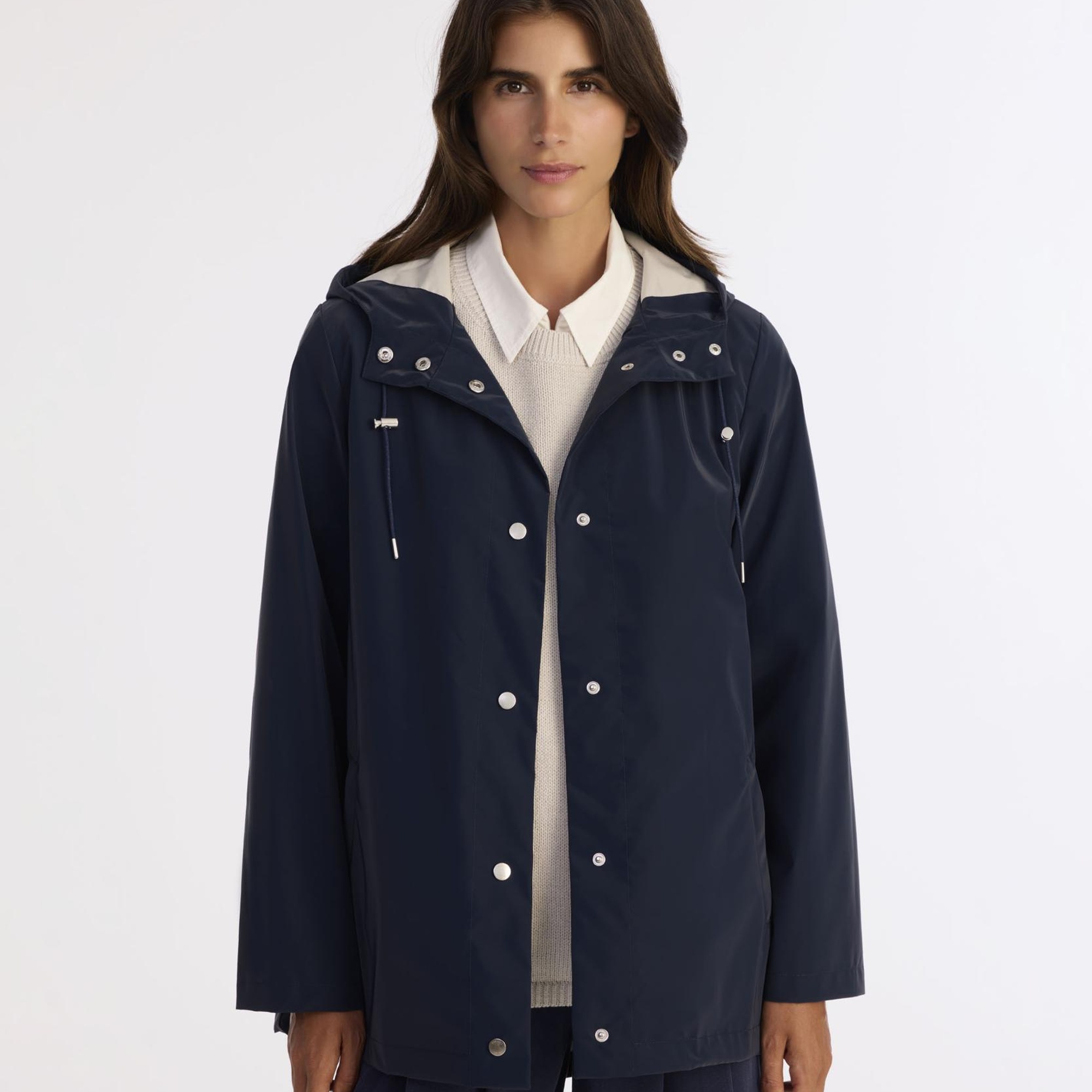 YARGICI Loose Kapüşonlu Yaka Uzun Kol Yağmurluk