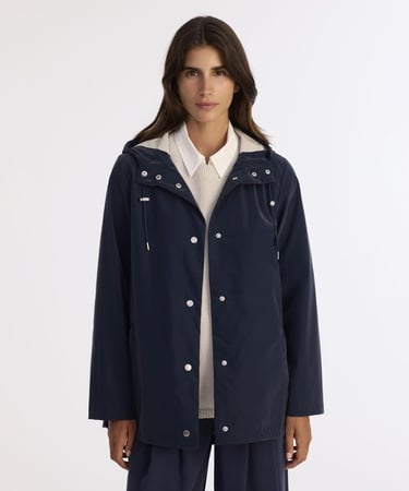  YARGICI Loose Kapüşonlu Yaka Uzun Kol Yağmurluk