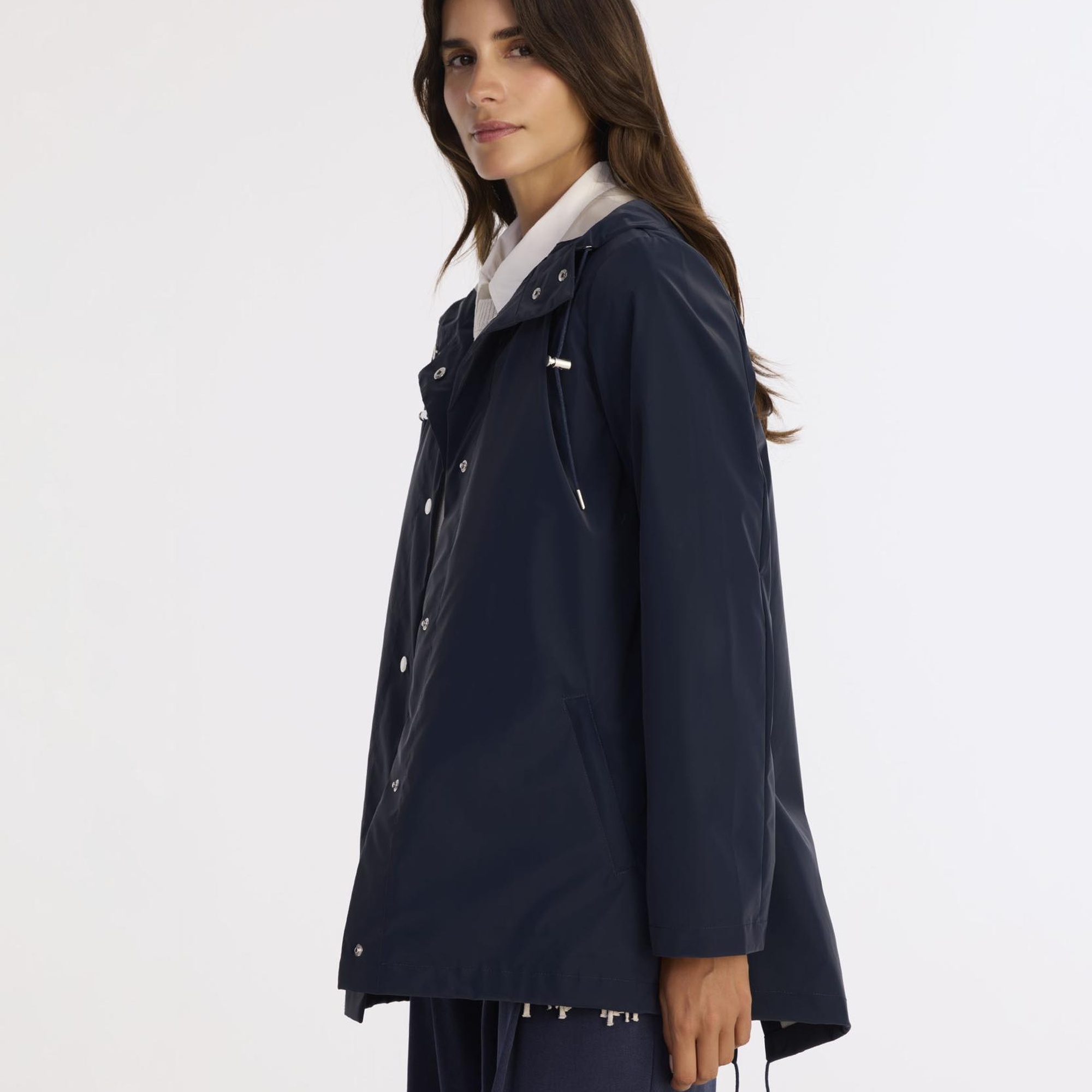 YARGICI Loose Kapüşonlu Yaka Uzun Kol Yağmurluk