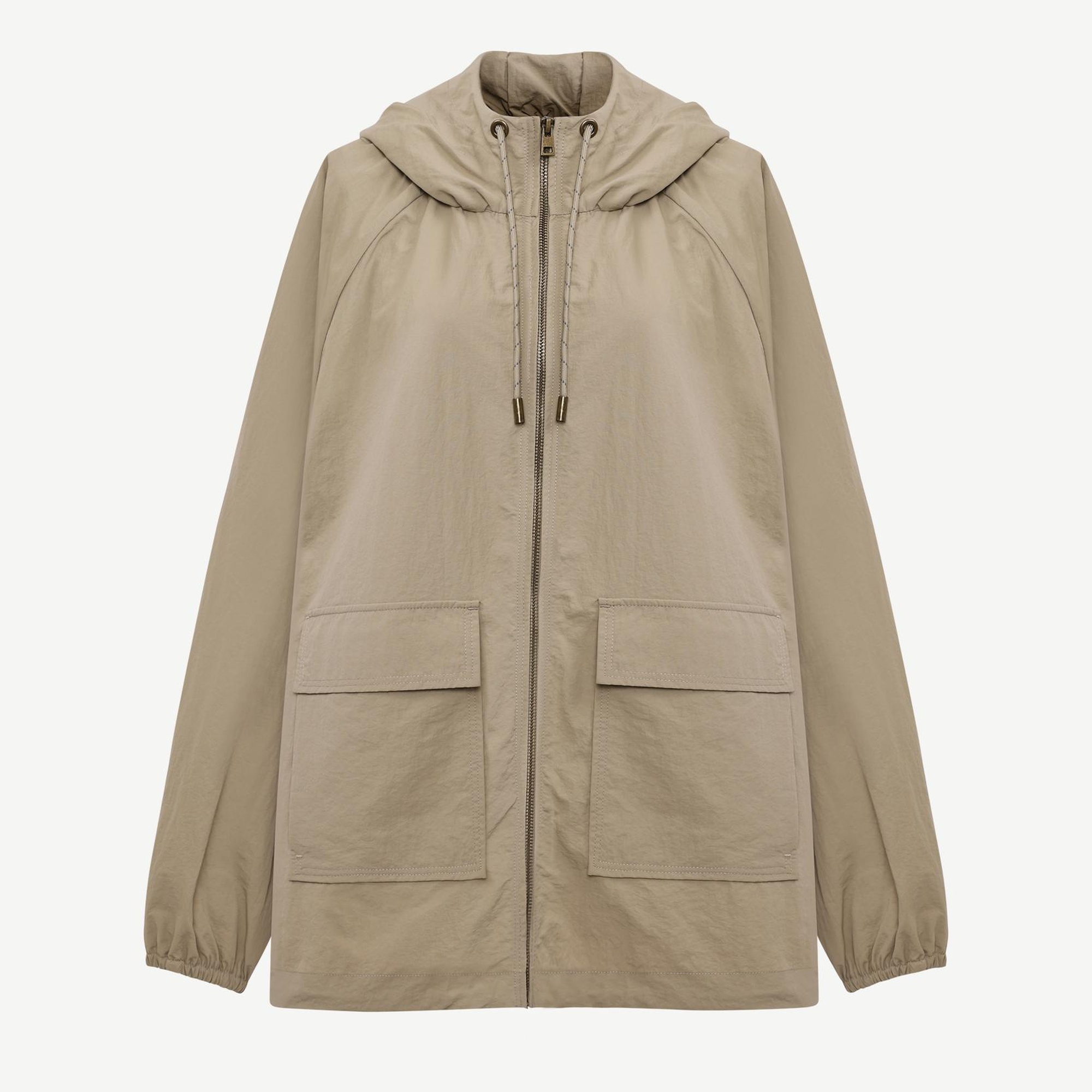 YARGICI Loose Kapüşonlu Yaka Uzun Kol Yağmurluk