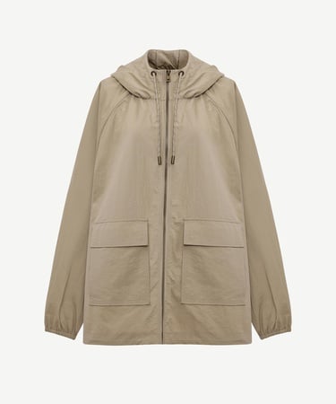  YARGICI Loose Kapüşonlu Yaka Uzun Kol Yağmurluk