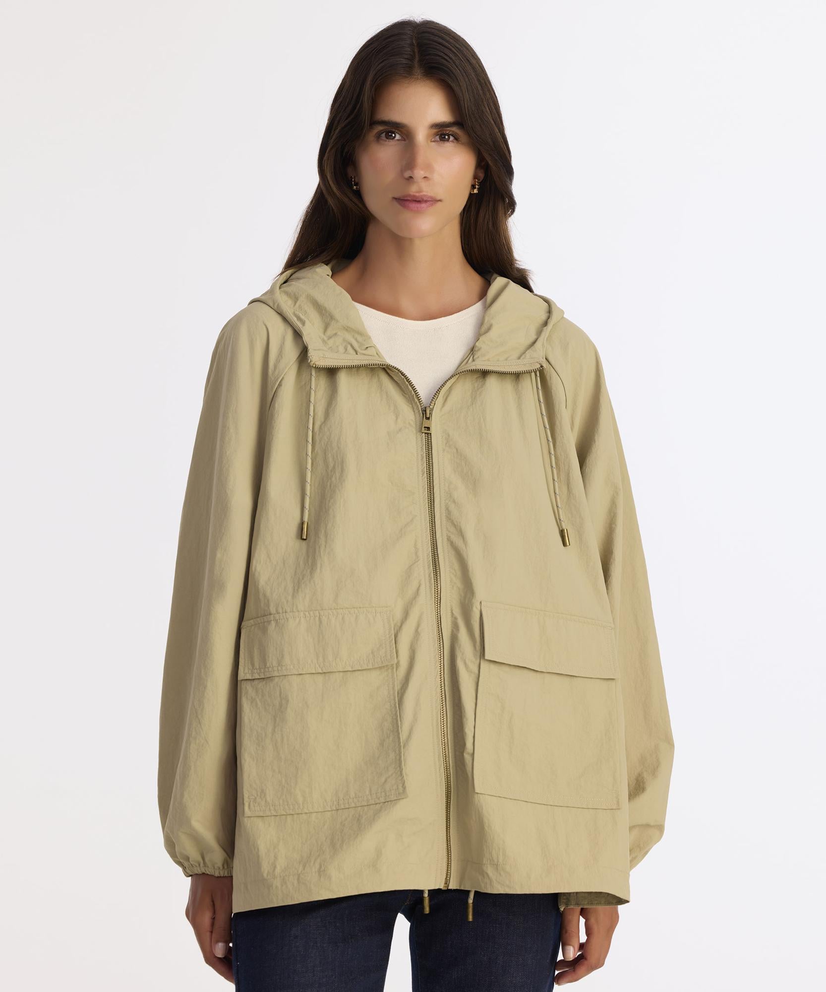  YARGICI Loose Kapüşonlu Yaka Uzun Kol Yağmurluk