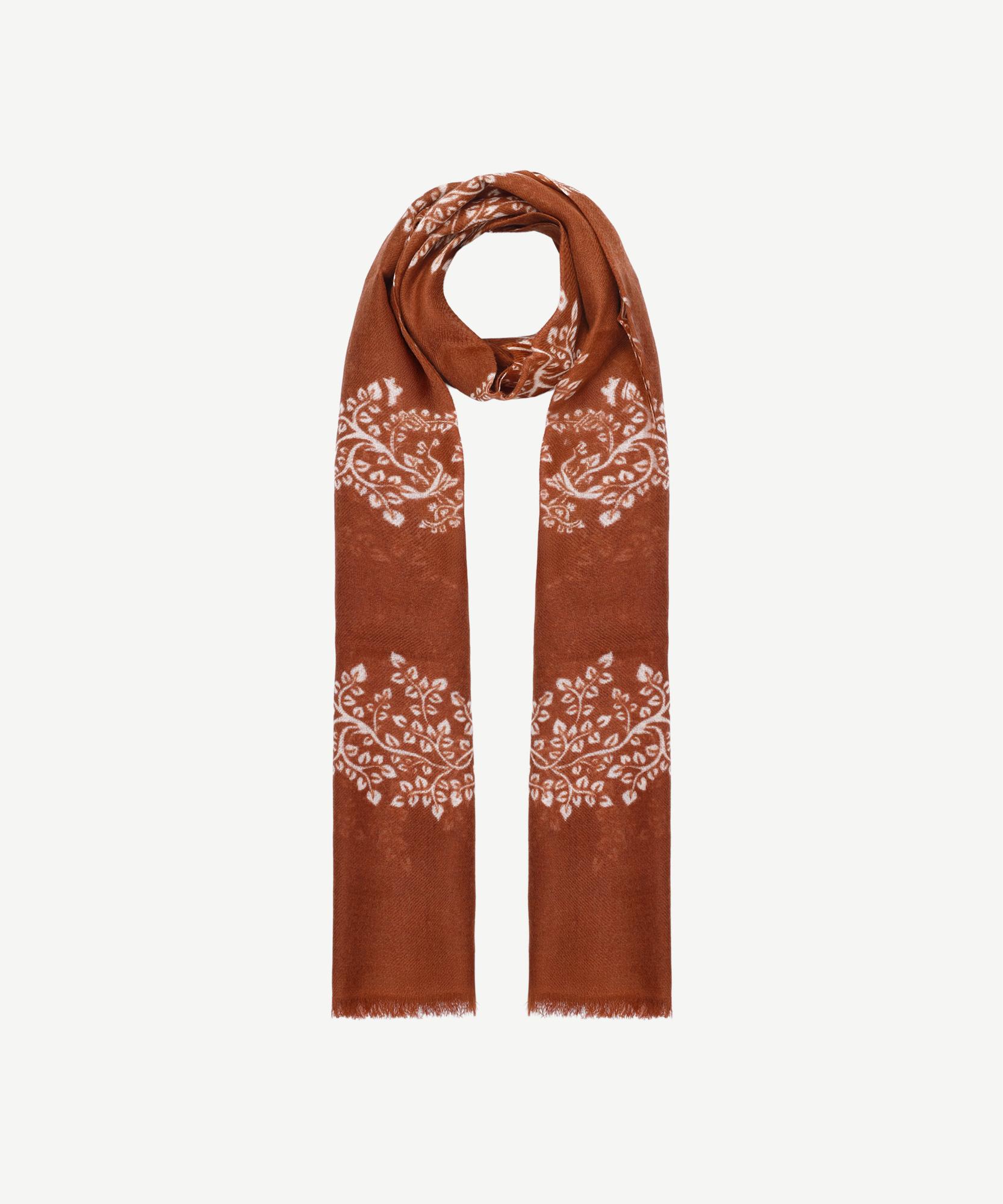  YARGICI Yaprak Desenli Yün Şal