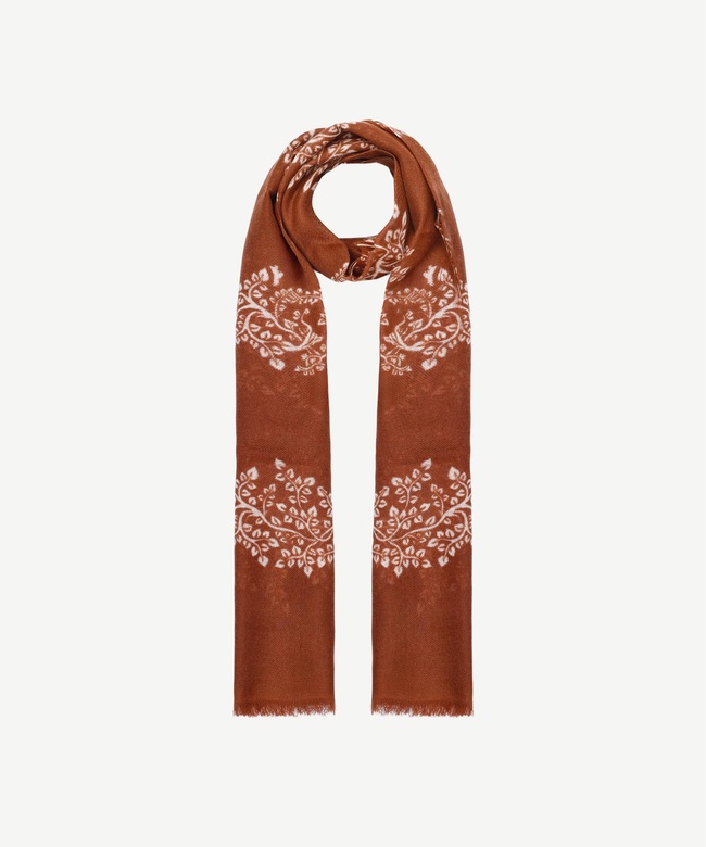  YARGICI Yaprak Desenli Yün Şal