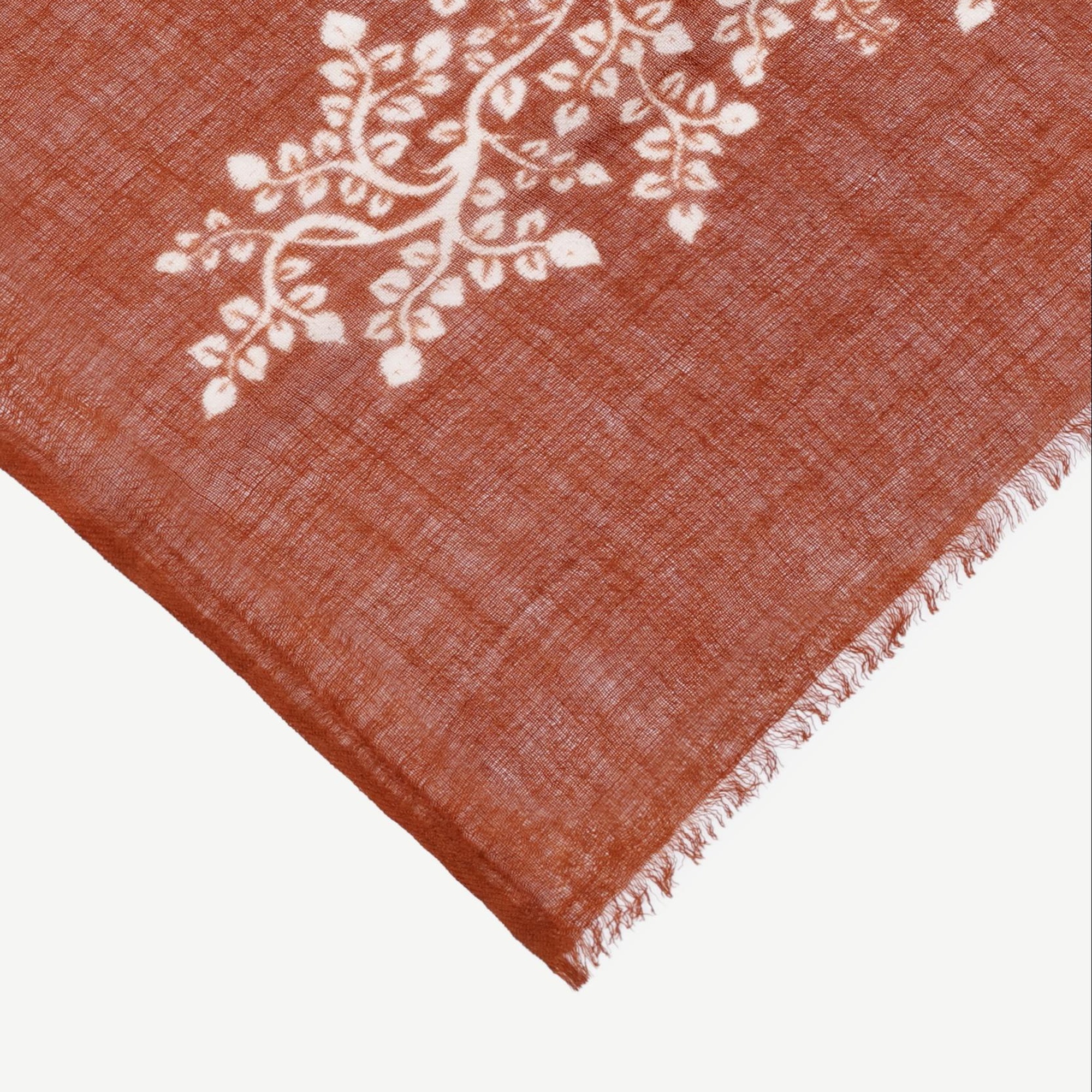 YARGICI Yaprak Desenli Yün Şal