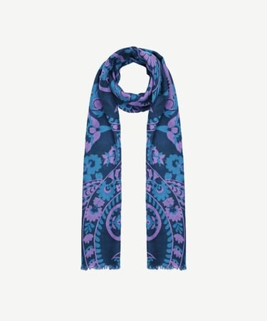  YARGICI Çiçek Desenli Yün Şal