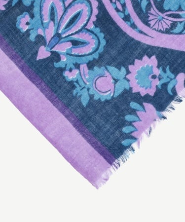  YARGICI Çiçek Desenli Yün Şal