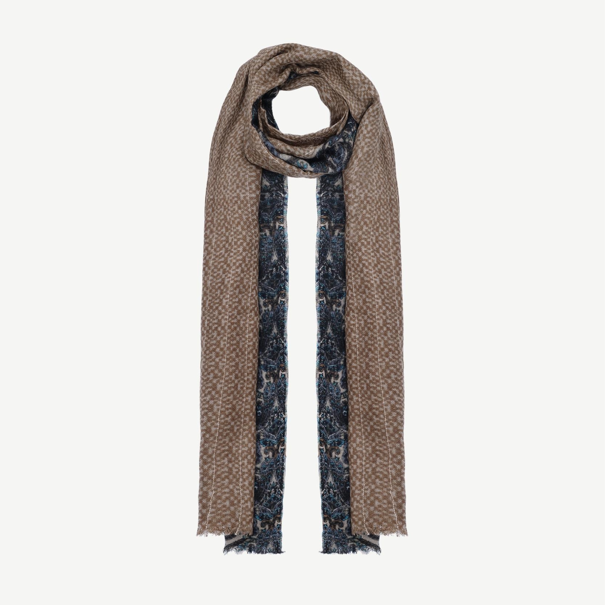 YARGICI Karışık Desenli Yün Şal