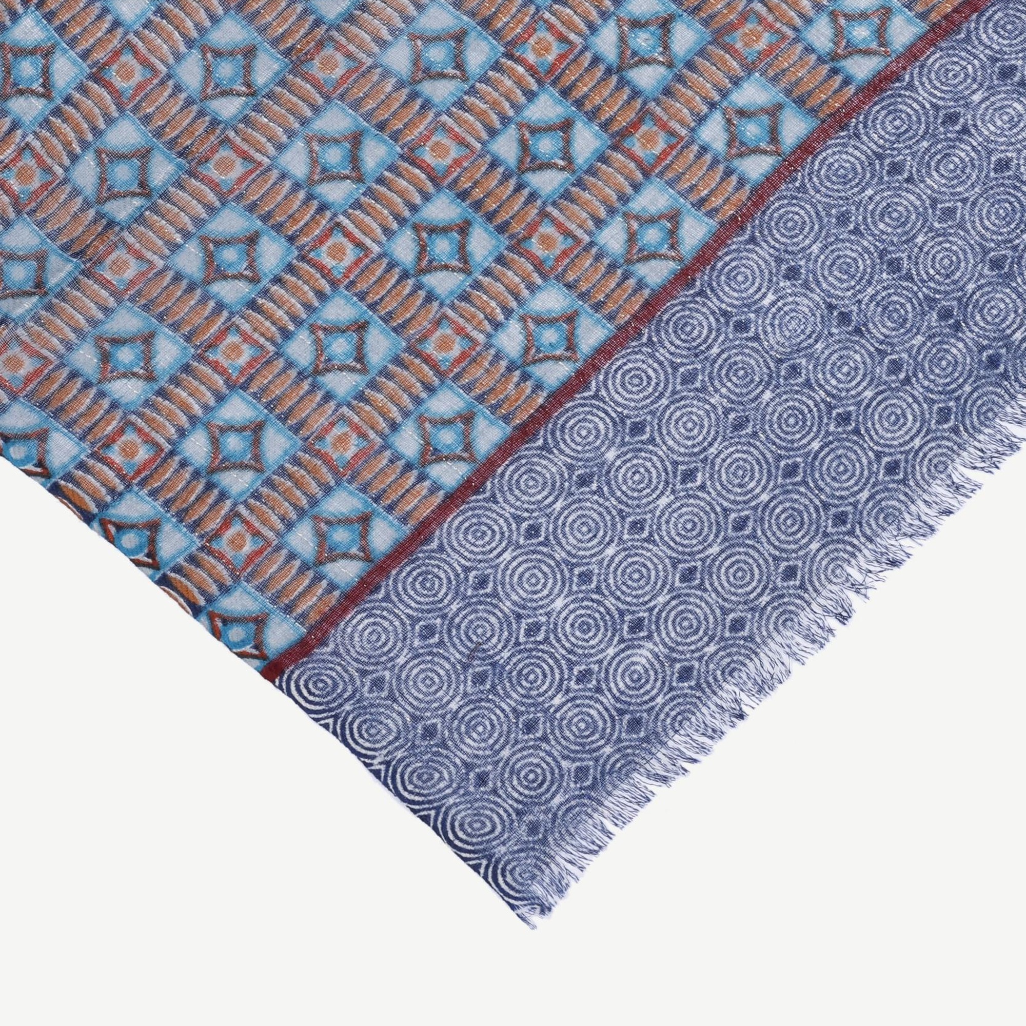 YARGICI Geometrik Desenli Yün Şal