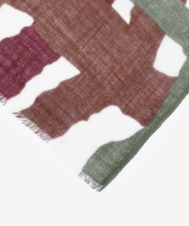  YARGICI Renk Bloklu Yün Şal