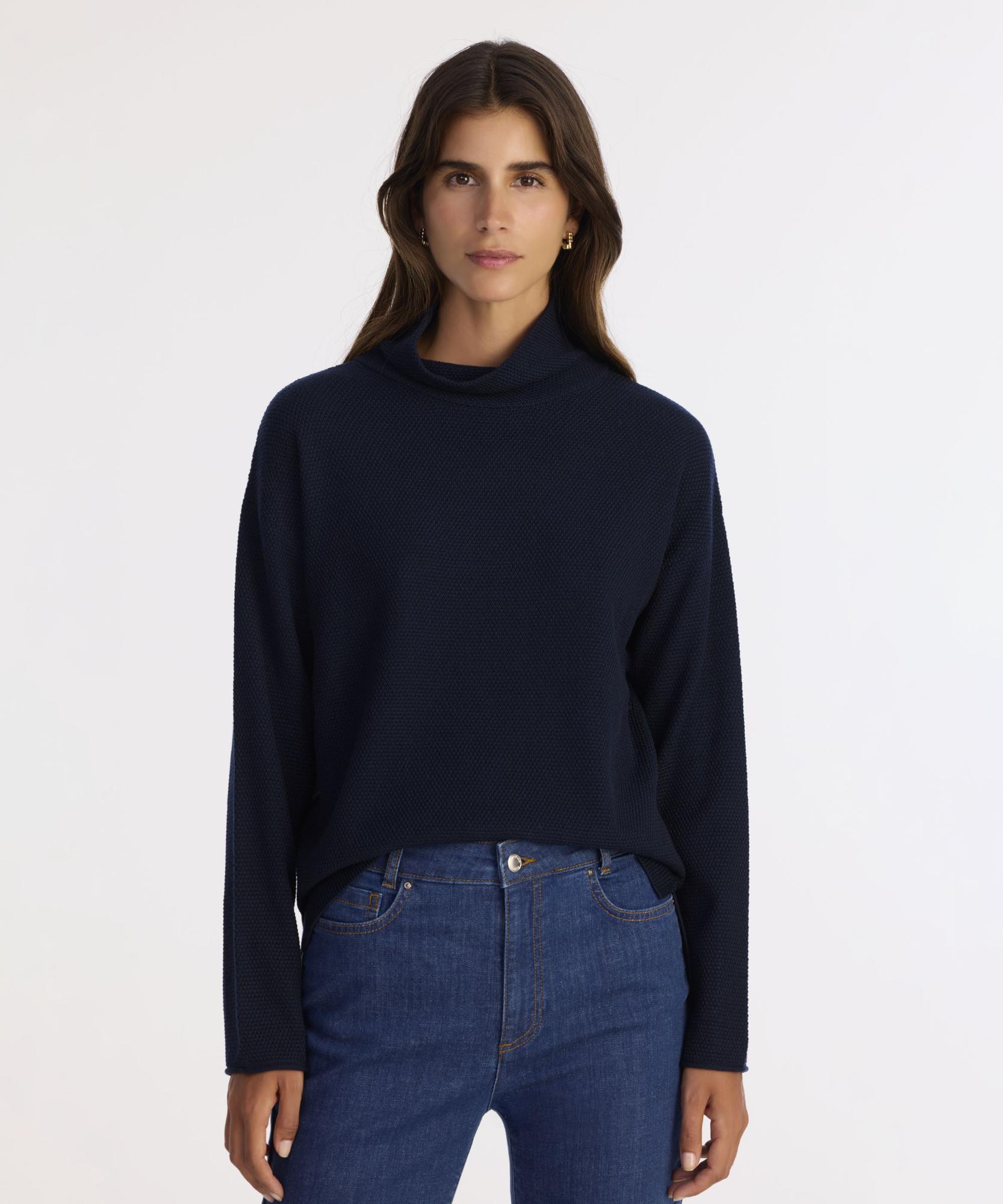  YARGICI Geniş Balıkçı Yaka Uzun Kol Kazak