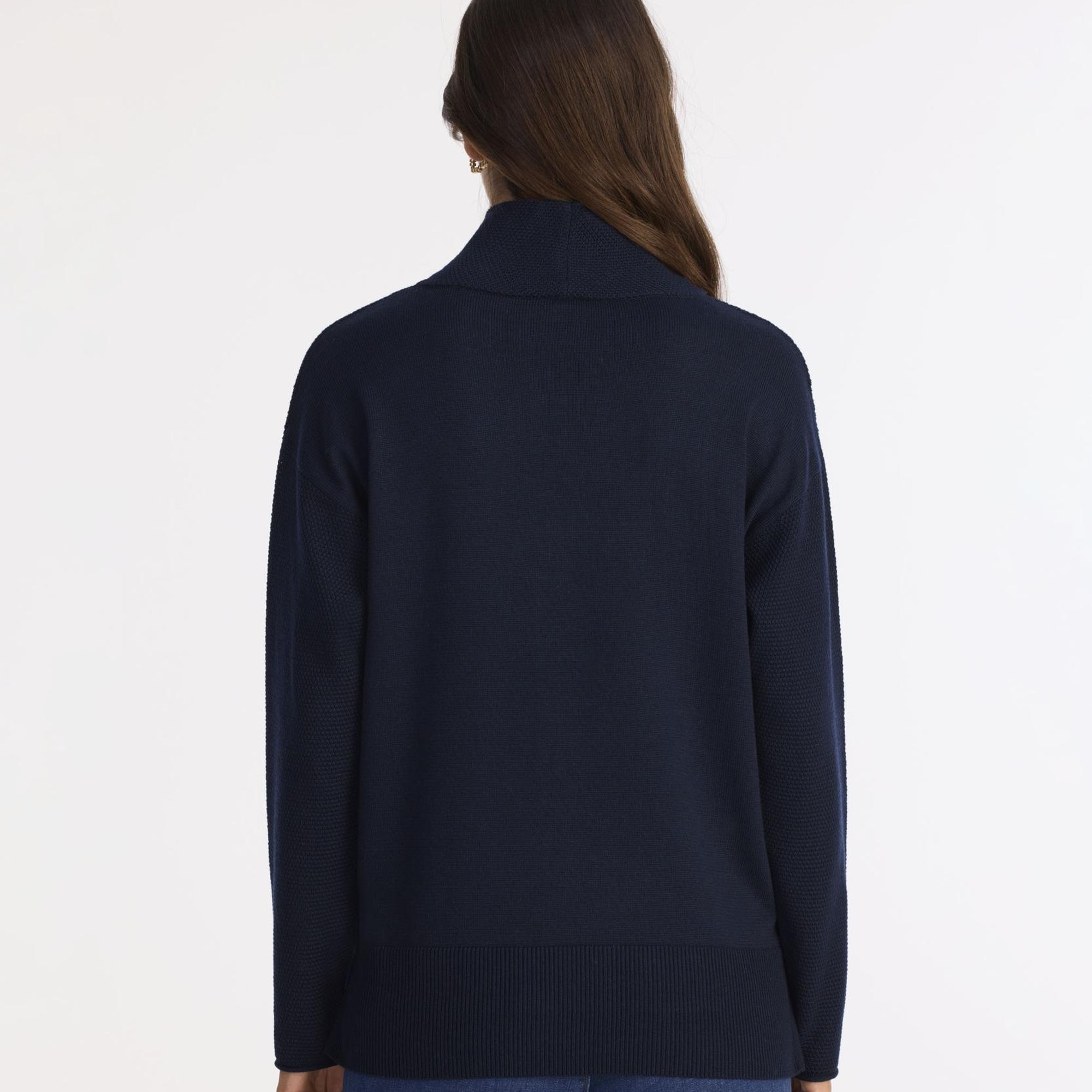 YARGICI Geniş Balıkçı Yaka Uzun Kol Kazak