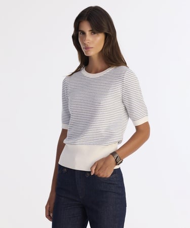  YARGICI Regular Bisiklet Yaka Kısa Kol Kazak