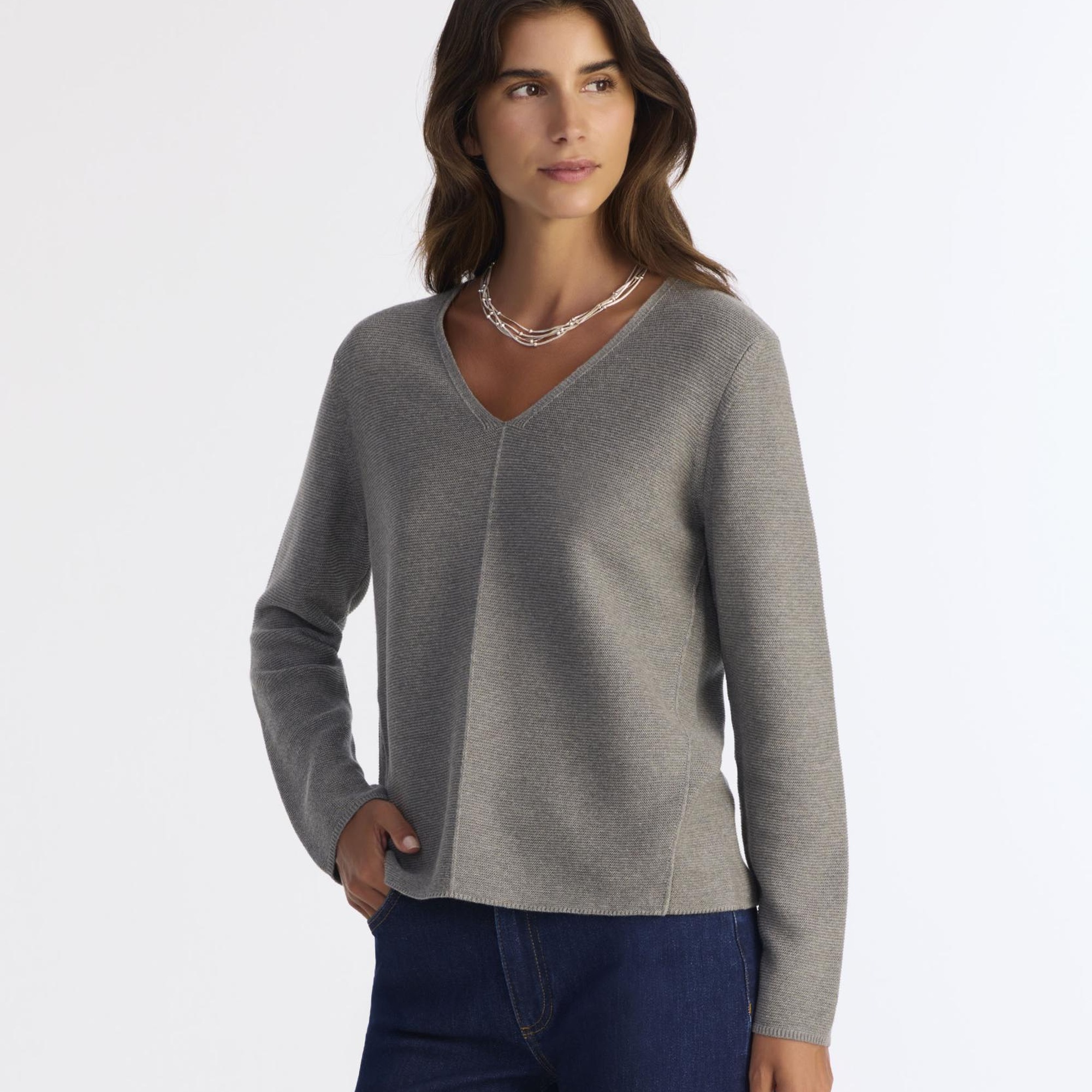 YARGICI Regular V Yaka Uzun Kol Kazak