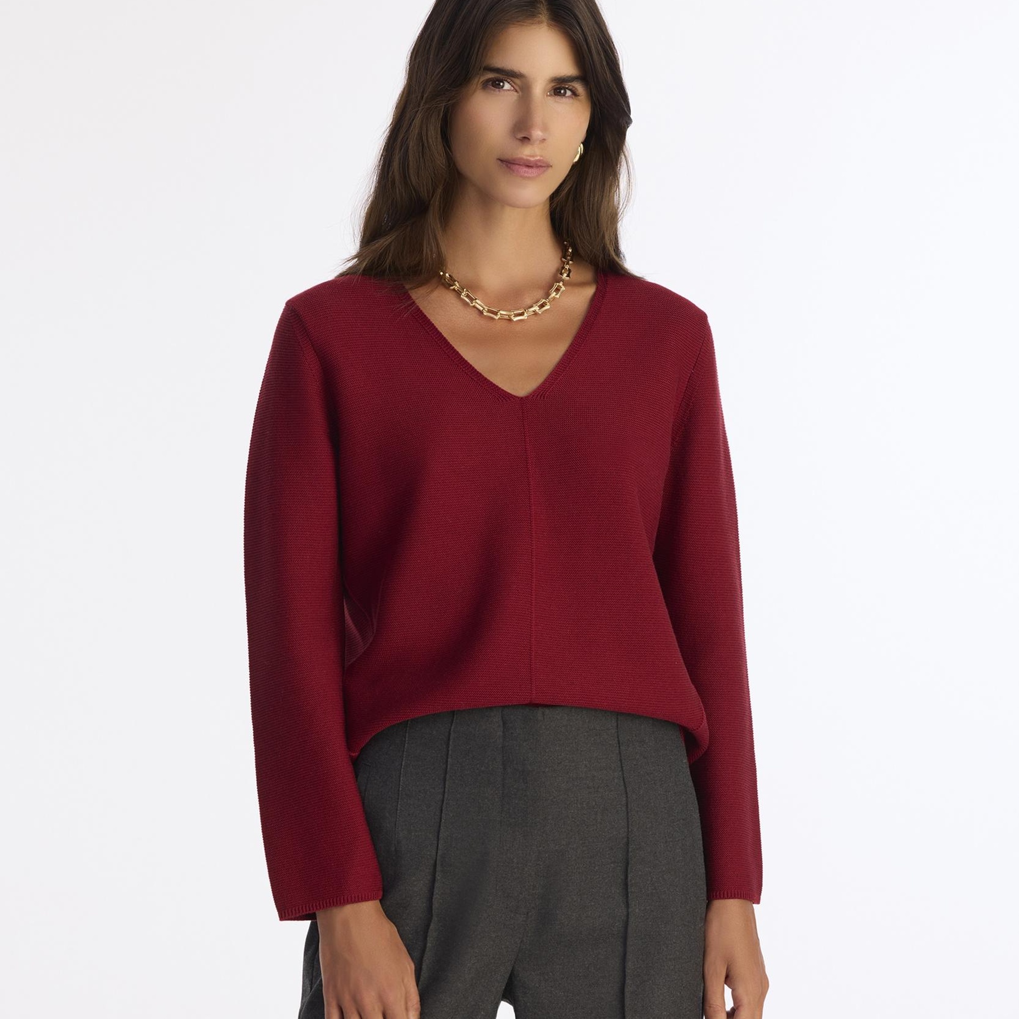 YARGICI Regular V Yaka Uzun Kol Kazak