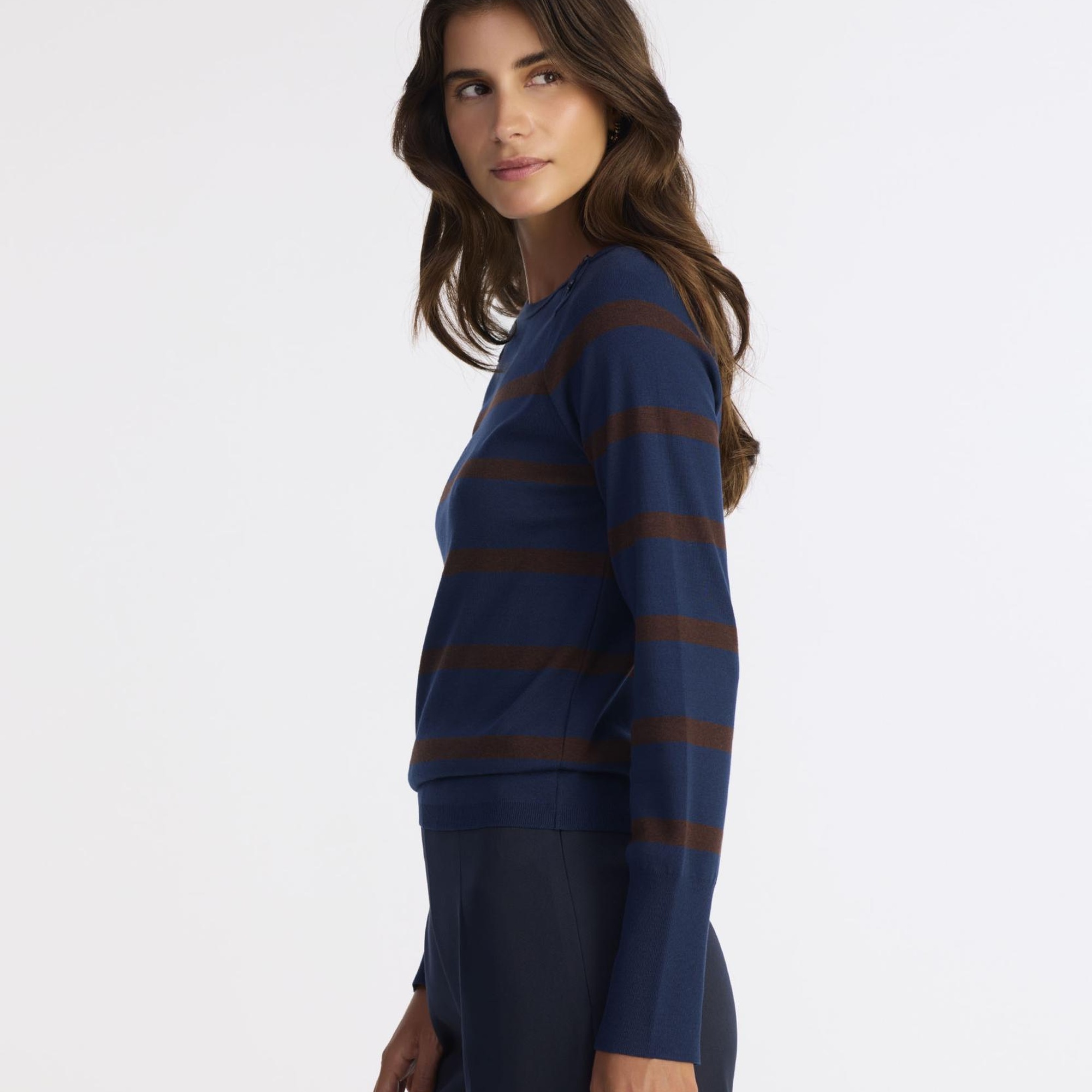 YARGICI Regular Kayık Yaka Uzun Kol Kazak