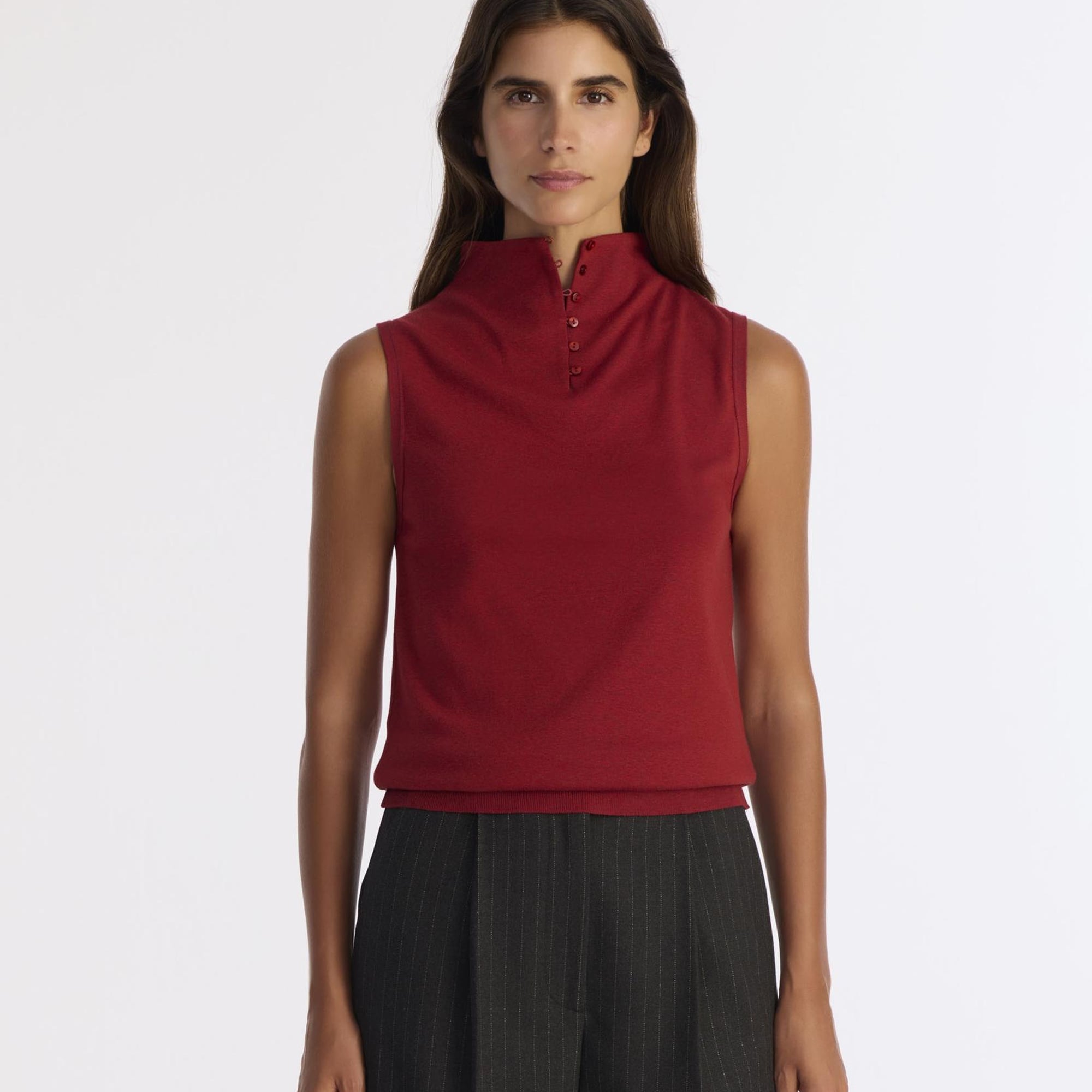 YARGICI Regular Yarım Balıkçı Yaka Kolsuz Kazak