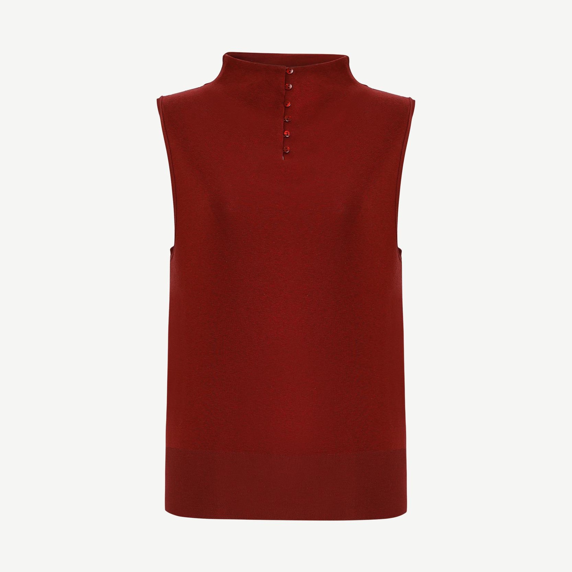 YARGICI Regular Yarım Balıkçı Yaka Kolsuz Kazak