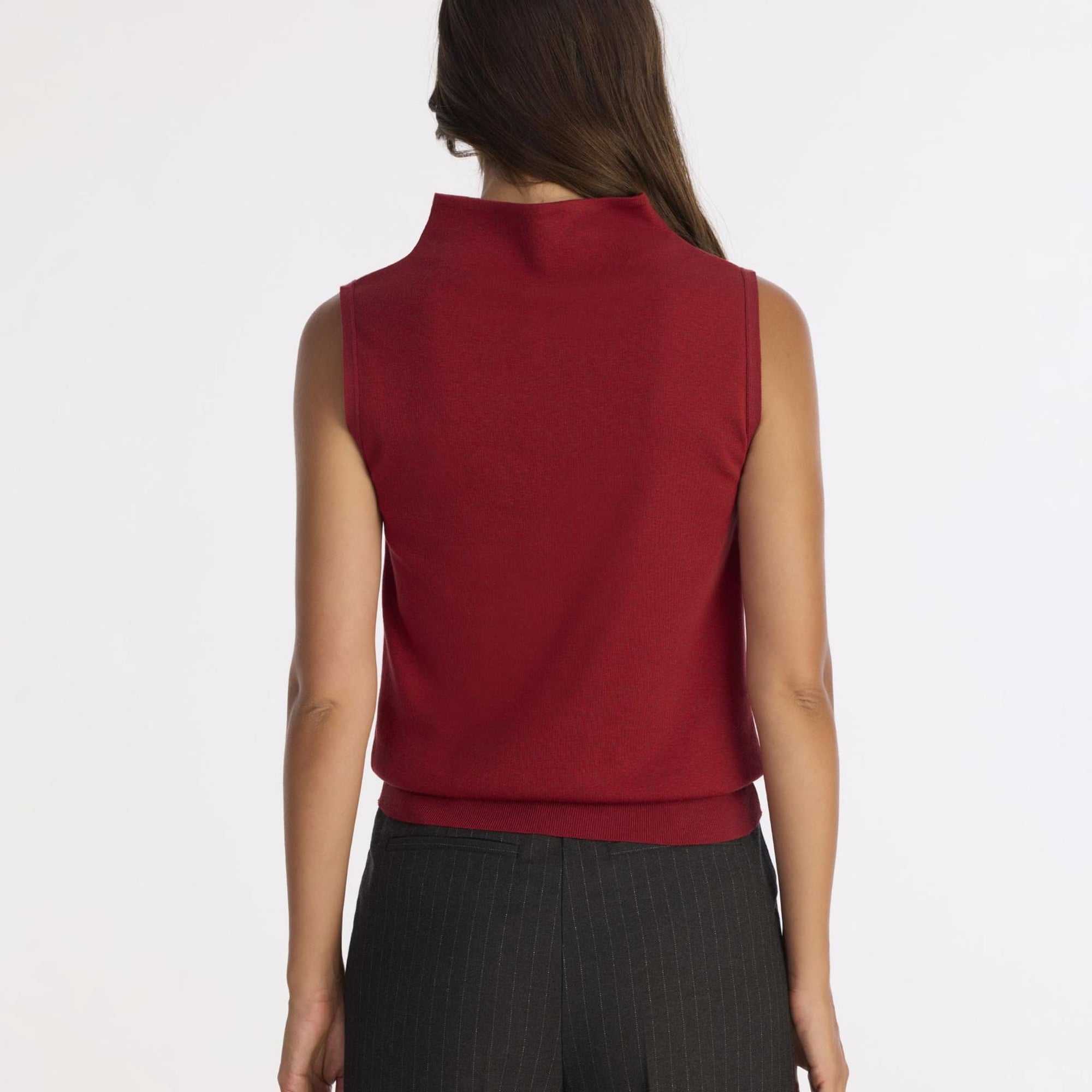 YARGICI Regular Yarım Balıkçı Yaka Kolsuz Kazak