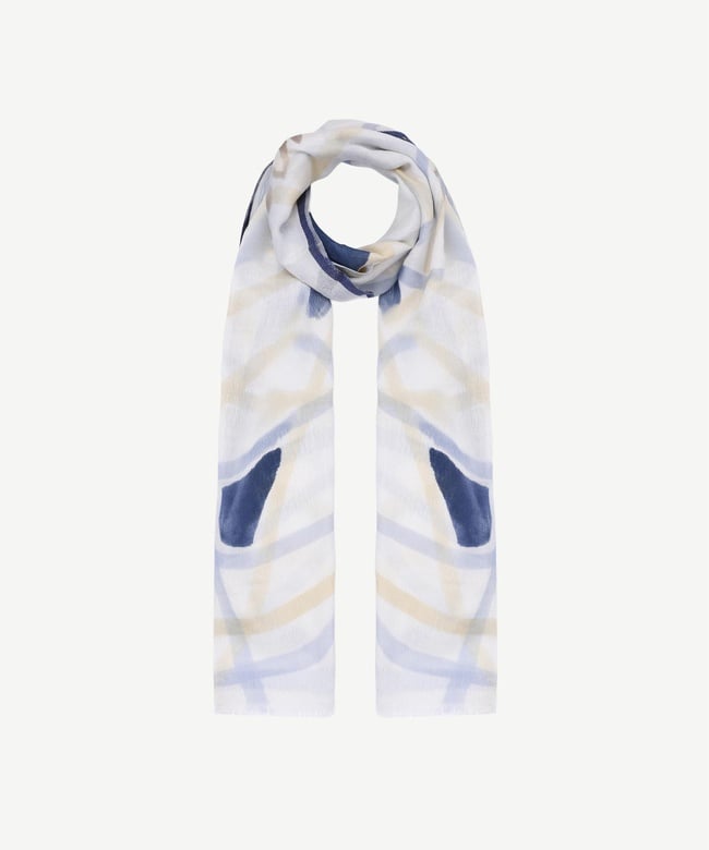  YARGICI El Boyaması Ve Tensel Karışımlı Yün Şal